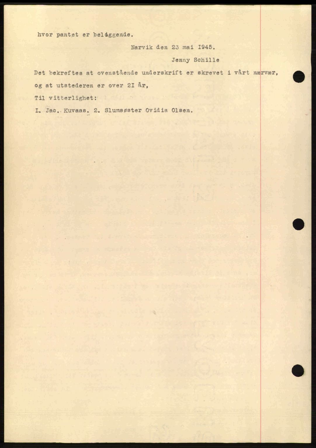 Narvik sorenskriveri, SAT/A-0002/1/2/2C/2Ca: Mortgage book no. A21, 1946-1947, Diary no: : 392/1946