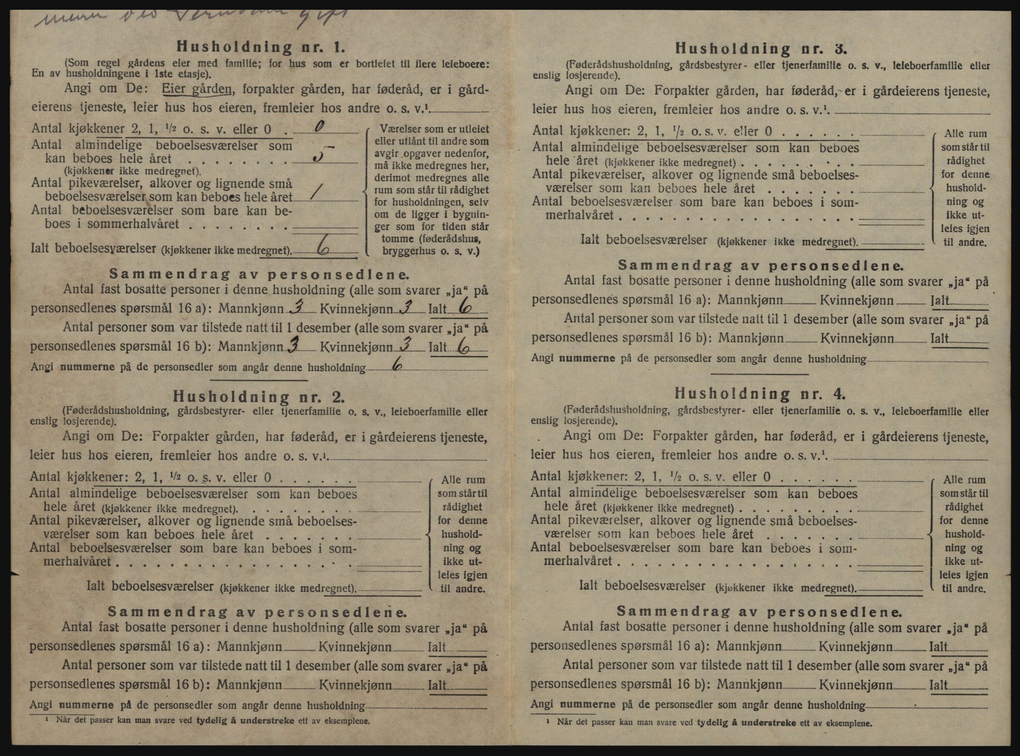 SAT, 1920 census for Soknedal, 1920, p. 45