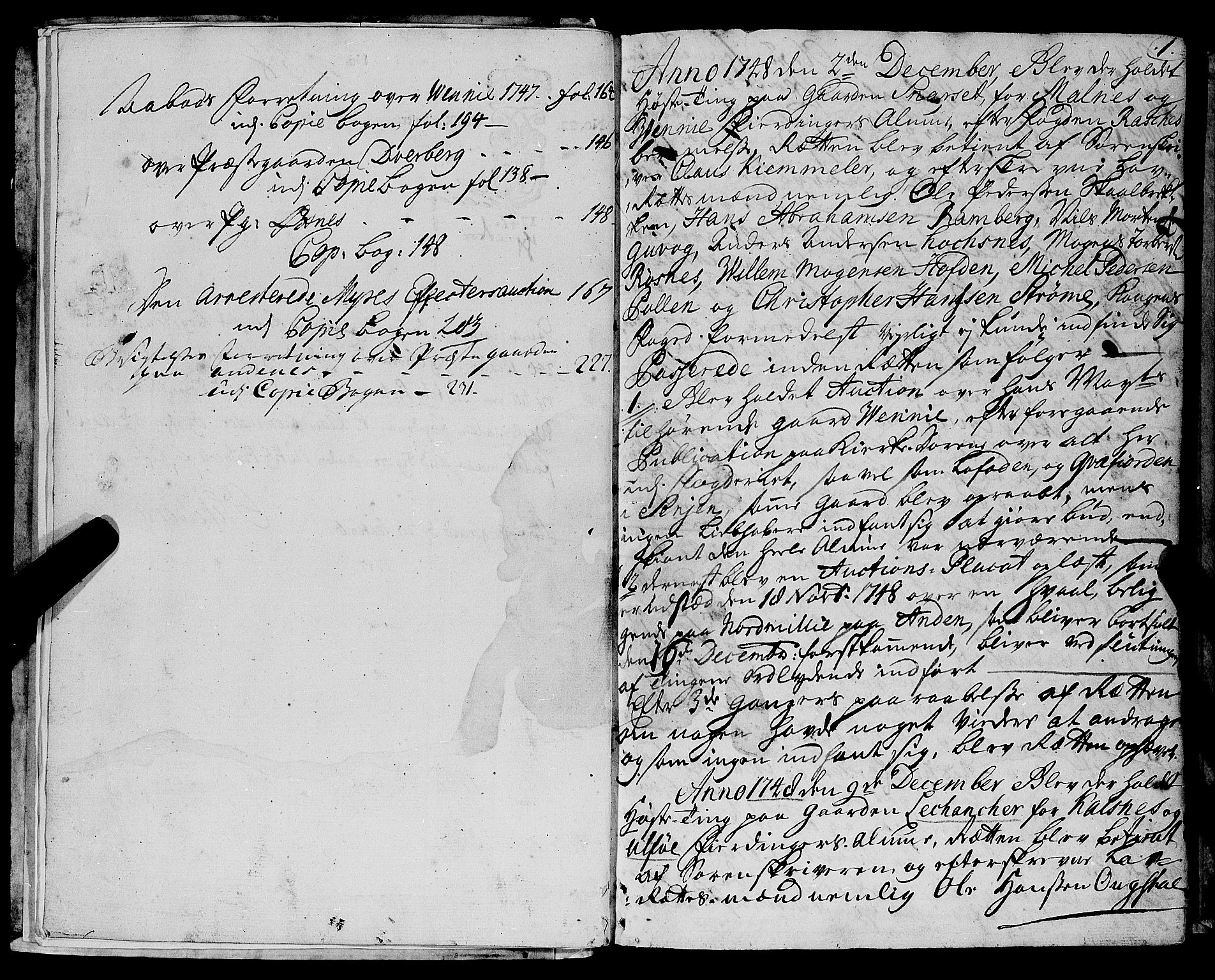 Vesterålen sorenskriveri, SAT/A-4180/1/1/1A/L0005: Tingbok, 1748-1760, p. 0b-1a