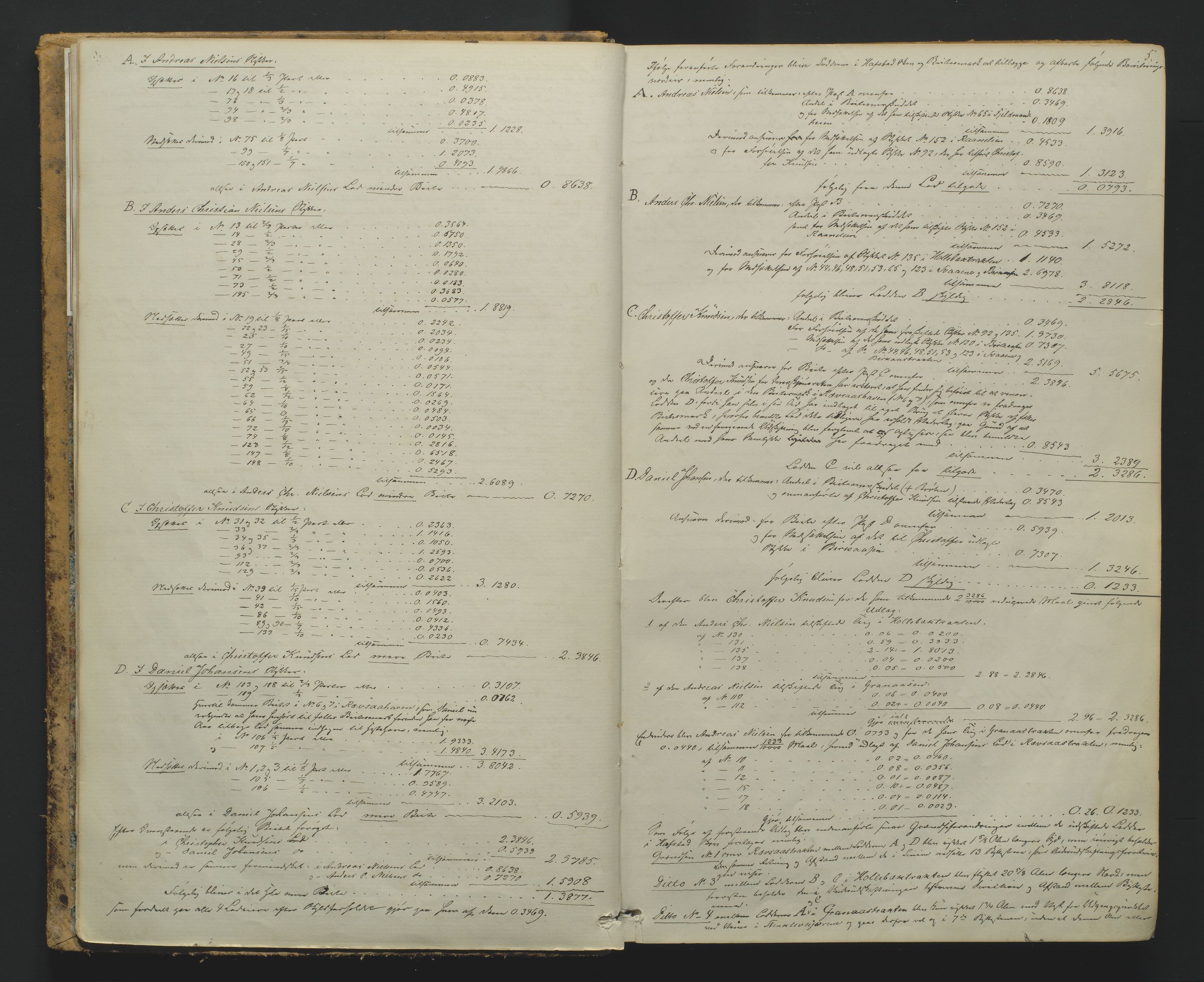 Utskiftningsformannen i Nedenes amt, AV/SAK-1541-0002/F/Fa/Faa/L0005: Utskiftningsprotokoll med gårdsregister, Nedenes amt nr 5, 1865-1870, p. 5