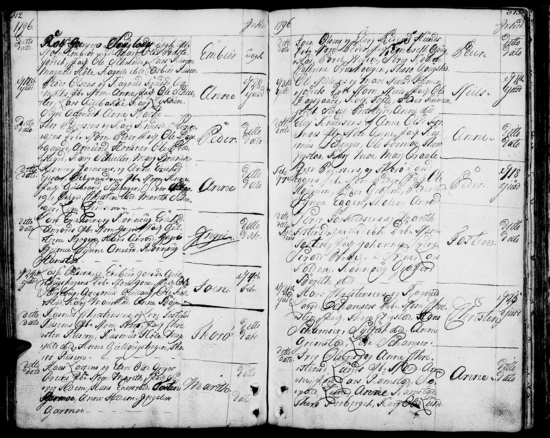 Lom prestekontor, SAH/PREST-070/K/L0002: Parish register (official) no. 2, 1749-1801, p. 312-313