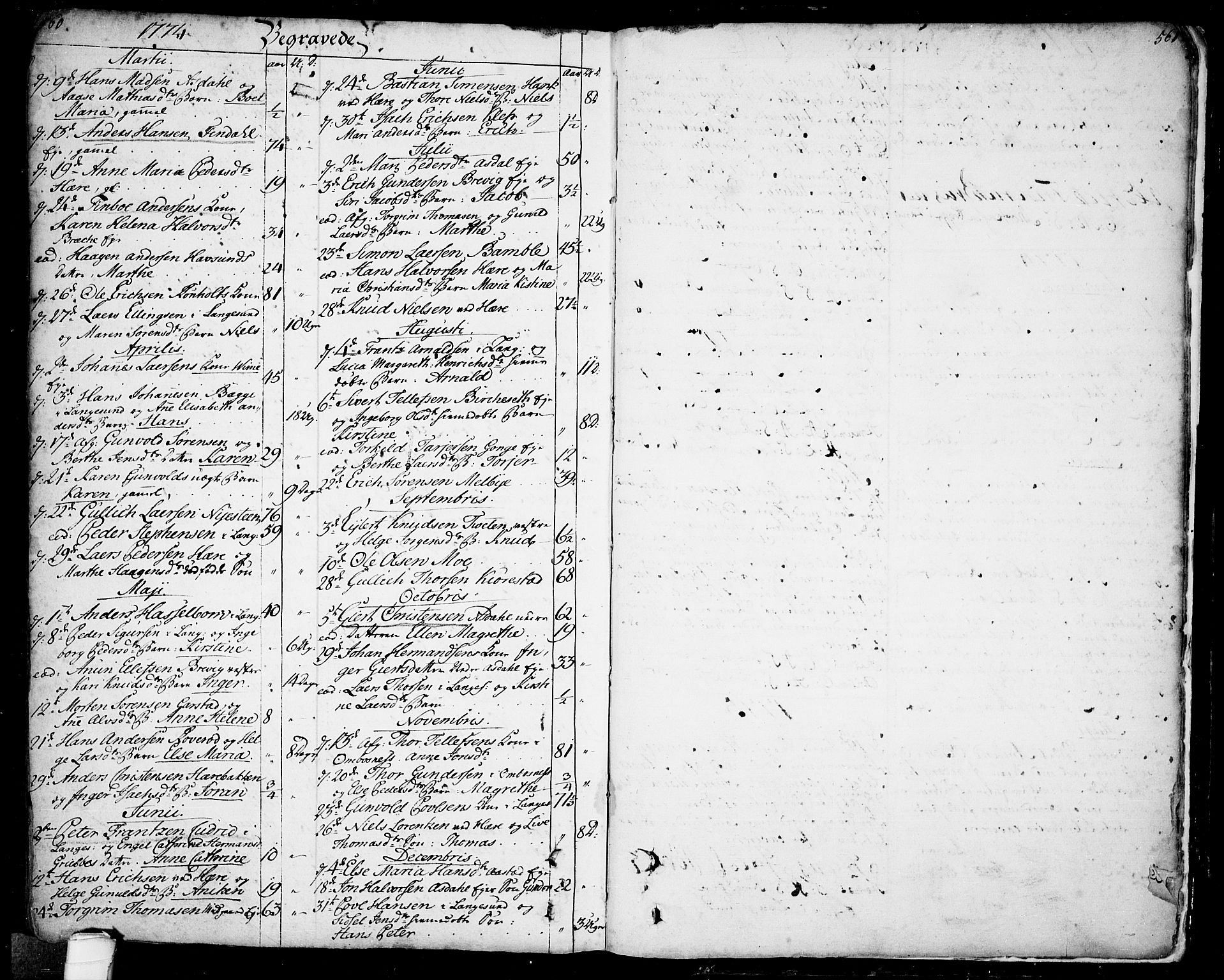 Bamble kirkebøker, SAKO/A-253/F/Fa/L0001: Parish register (official) no. I 1, 1702-1774, p. 560-561