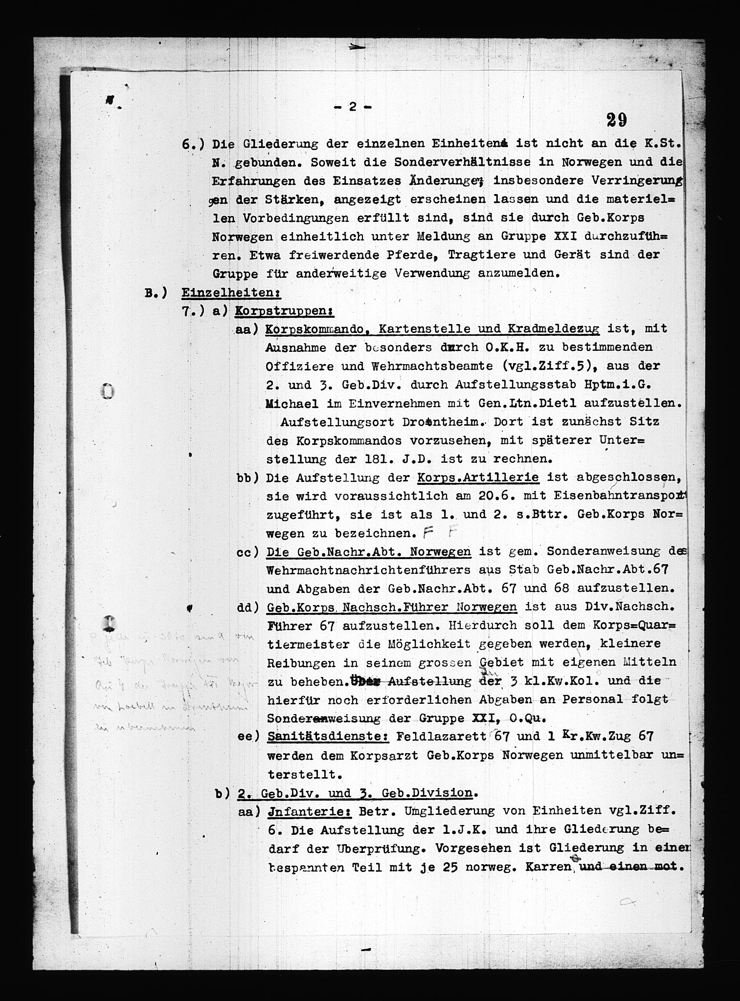 Documents Section, RA/RAFA-2200/V/L0083: Amerikansk mikrofilm "Captured German Documents".
Box No. 722.  FKA jnr. 615/1954., 1940, p. 442