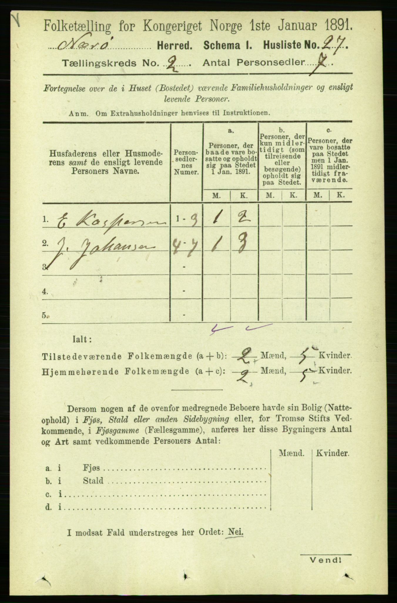 RA, 1891 census for 1751 Nærøy, 1891, p. 574