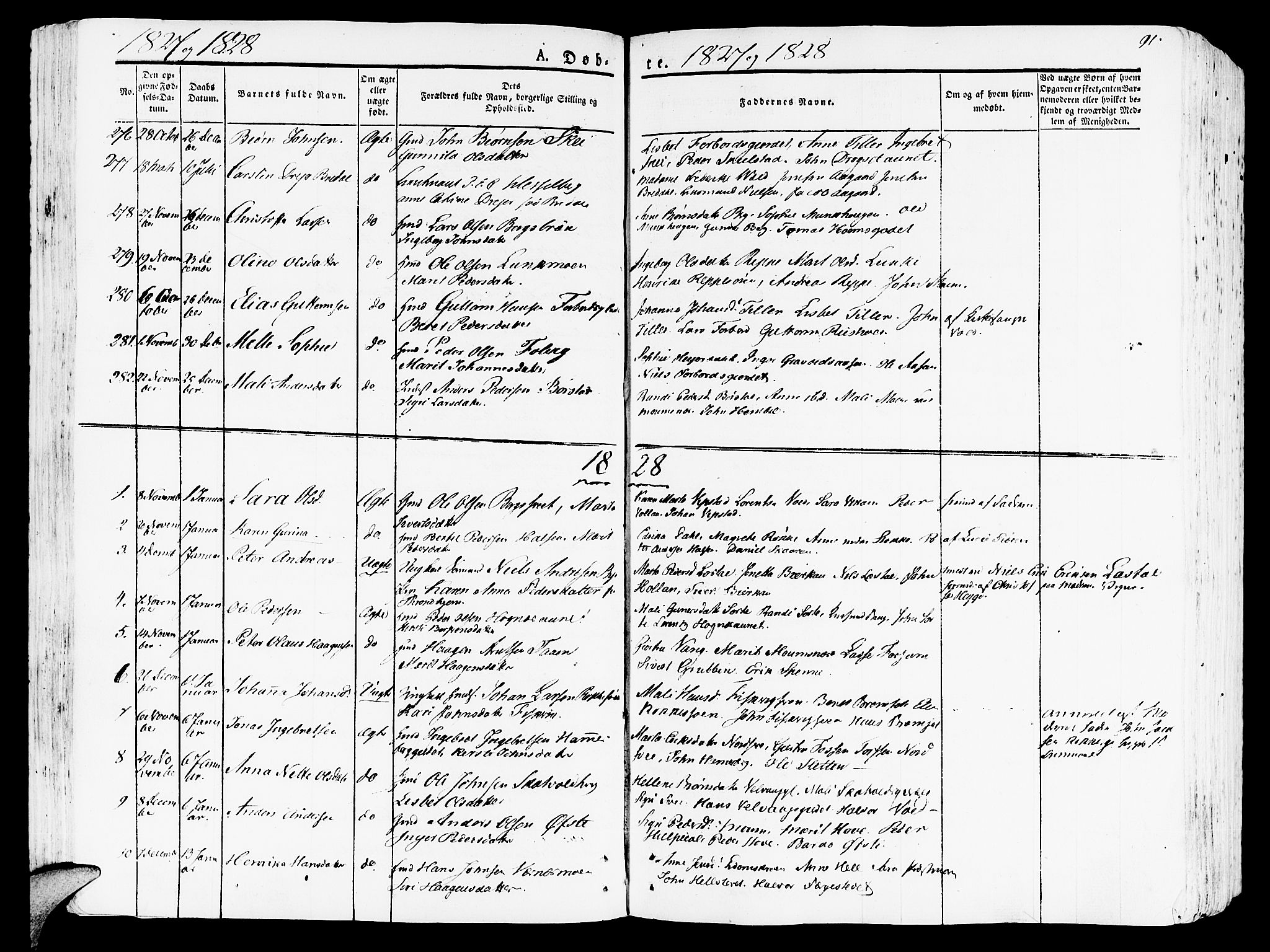 Ministerialprotokoller, klokkerbøker og fødselsregistre - Nord-Trøndelag, SAT/A-1458/709/L0070: Parish register (official) no. 709A10, 1820-1832, p. 91
