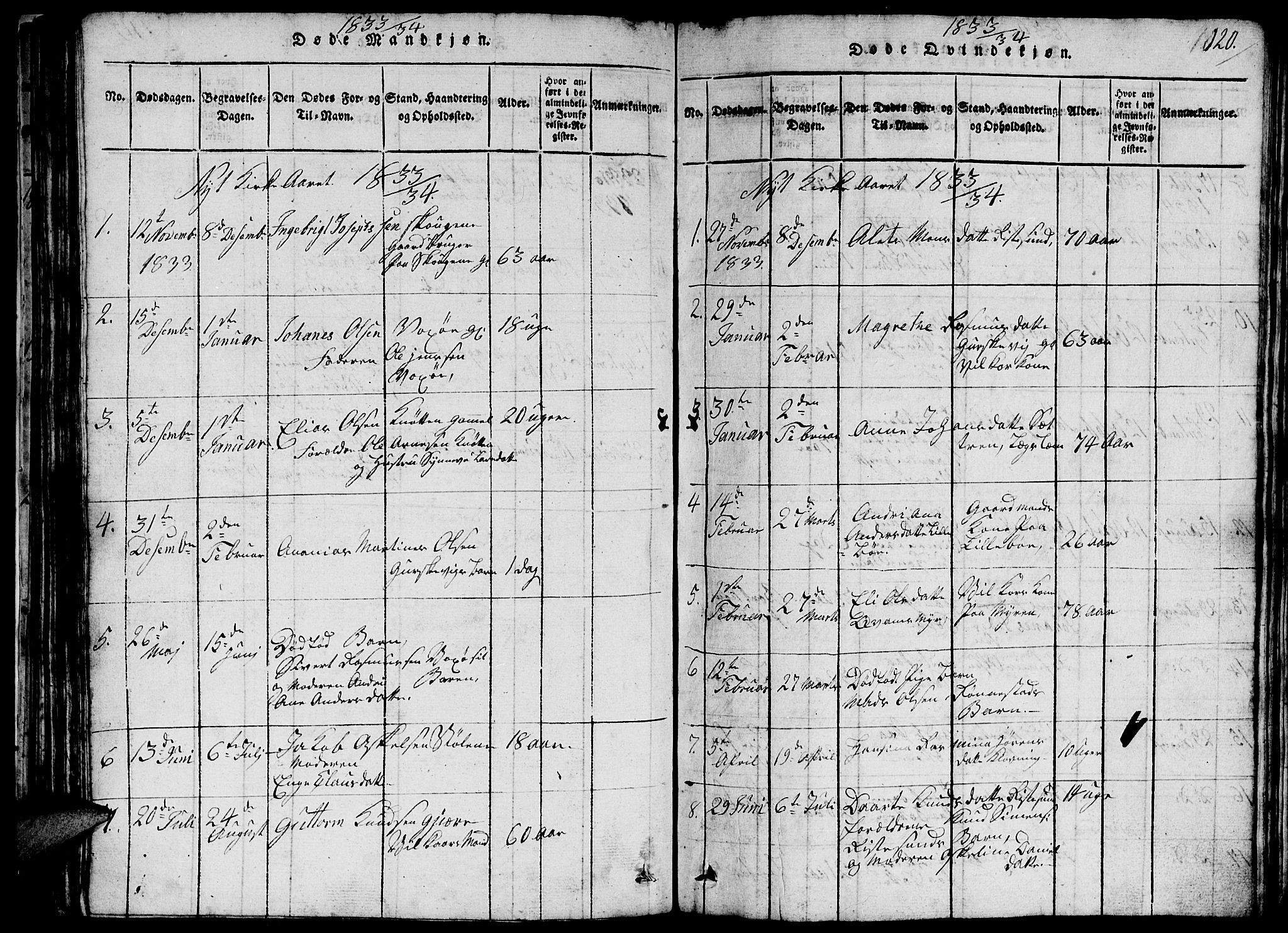 Ministerialprotokoller, klokkerbøker og fødselsregistre - Møre og Romsdal, SAT/A-1454/503/L0046: Parish register (copy) no. 503C01, 1816-1842, p. 120