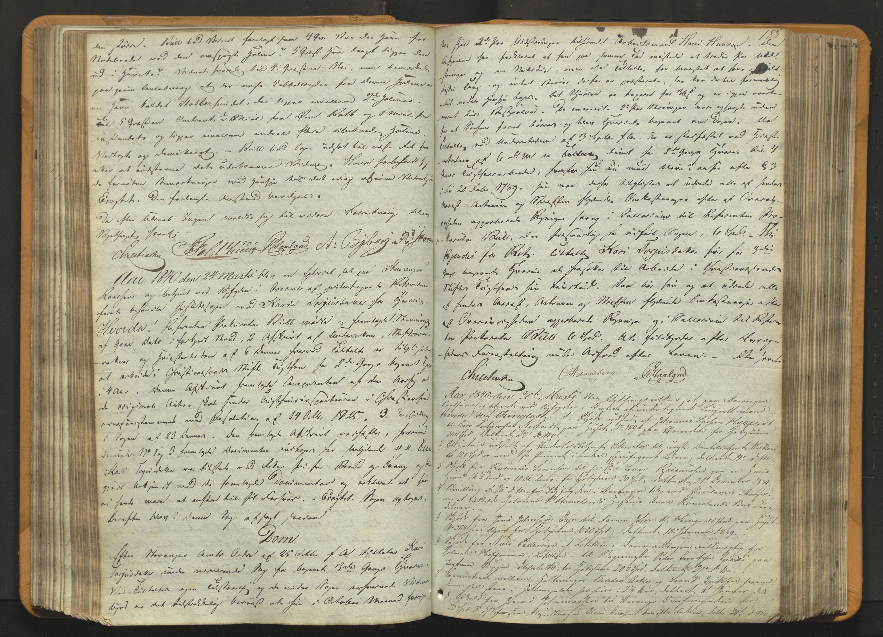 Stavanger byfogd, AV/SAST-A-101408/001/3/30/30BA/L0054: Bytingprotkoll, 1838-1843, p. 187b-188a
