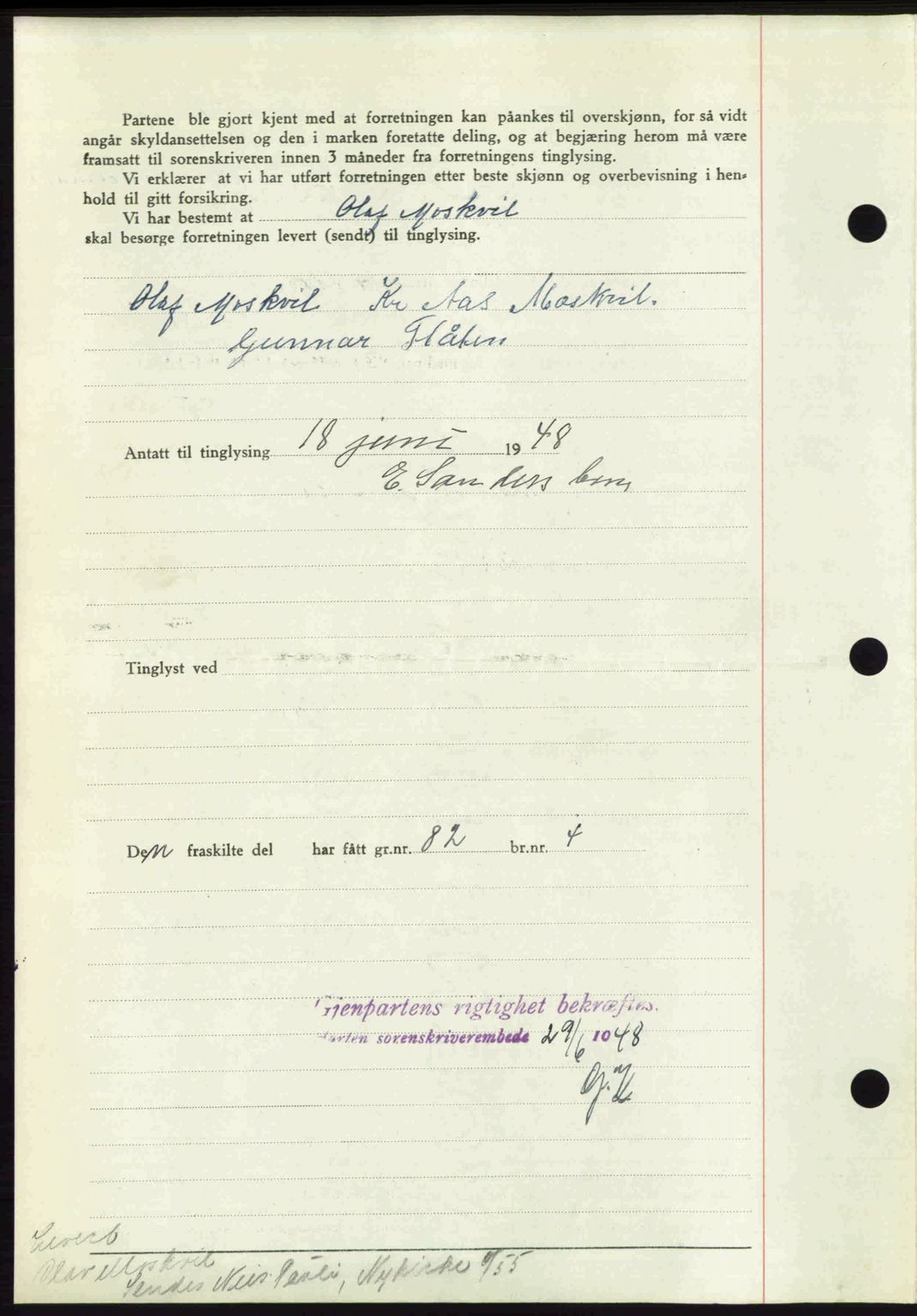 Horten sorenskriveri, AV/SAKO-A-133/G/Ga/Gaa/L0010: Mortgage book no. A-10, 1947-1948, Diary no: : 963/1948