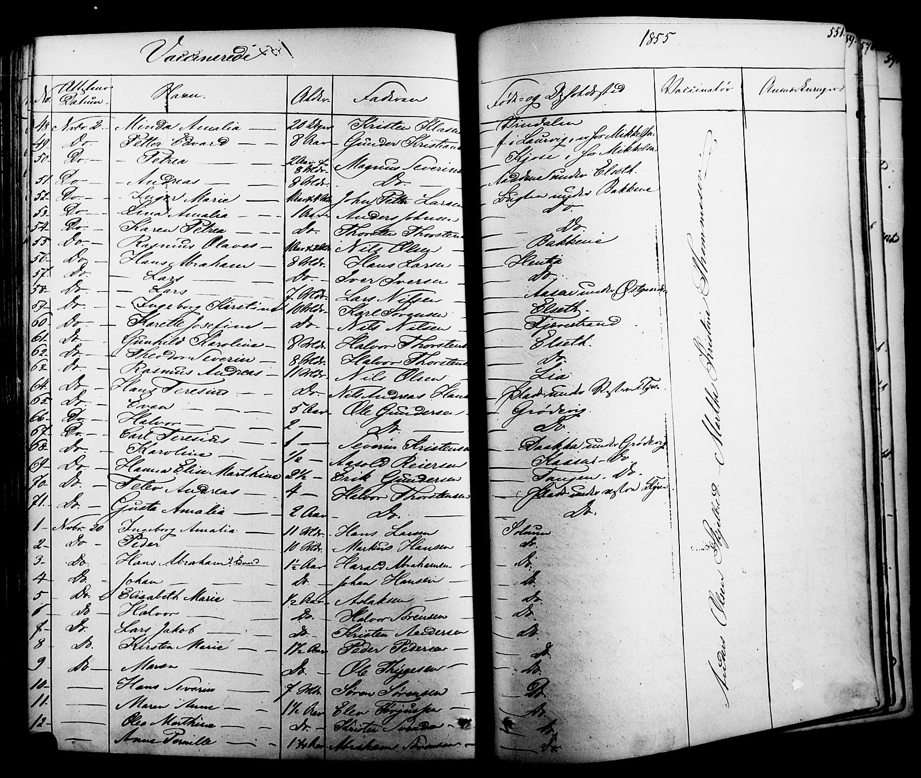 Solum kirkebøker, SAKO/A-306/F/Fa/L0006: Parish register (official) no. I 6, 1844-1855, p. 551