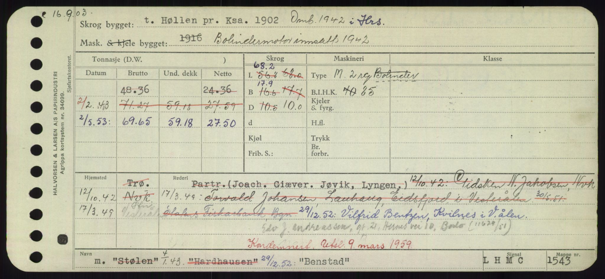 Sjøfartsdirektoratet med forløpere, Skipsmålingen, AV/RA-S-1627/H/Hd/L0003: Fartøy, B-Bev, p. 633