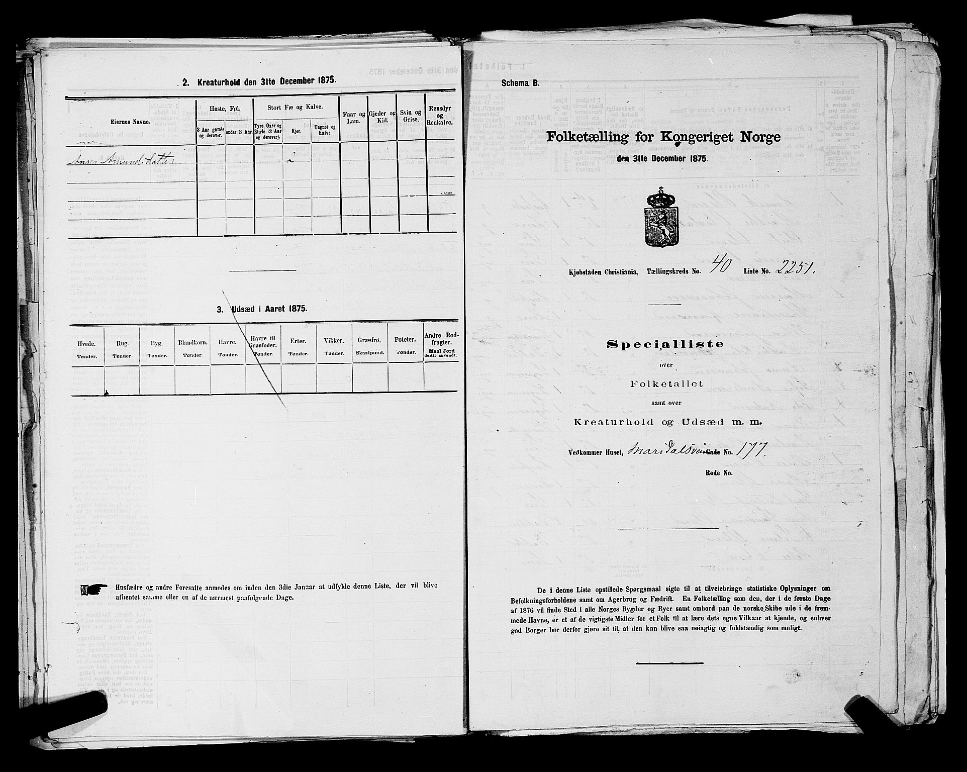 RA, 1875 census for 0301 Kristiania, 1875, p. 6388