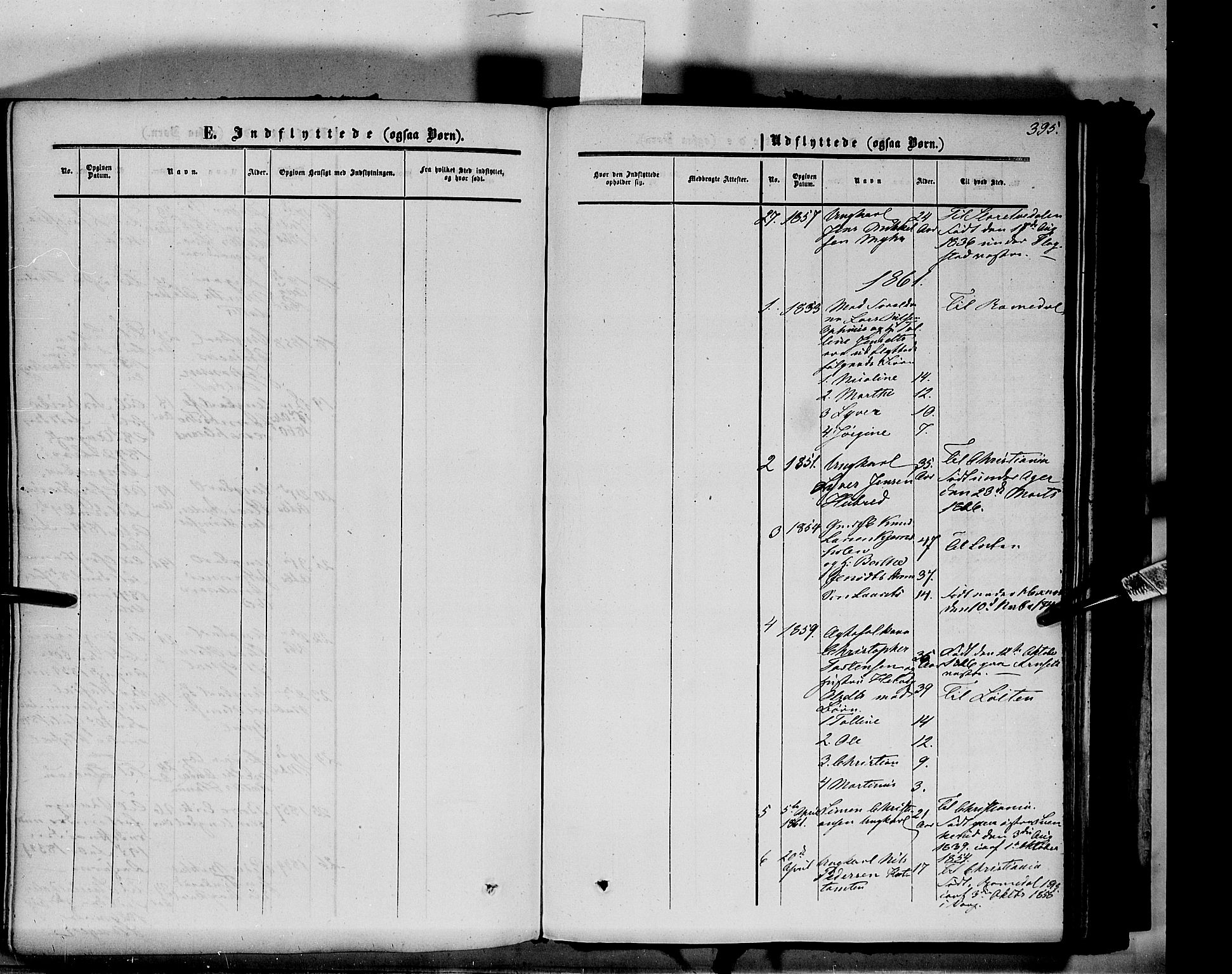 Vang prestekontor, Hedmark, SAH/PREST-008/H/Ha/Haa/L0012: Parish register (official) no. 12, 1855-1870, p. 395