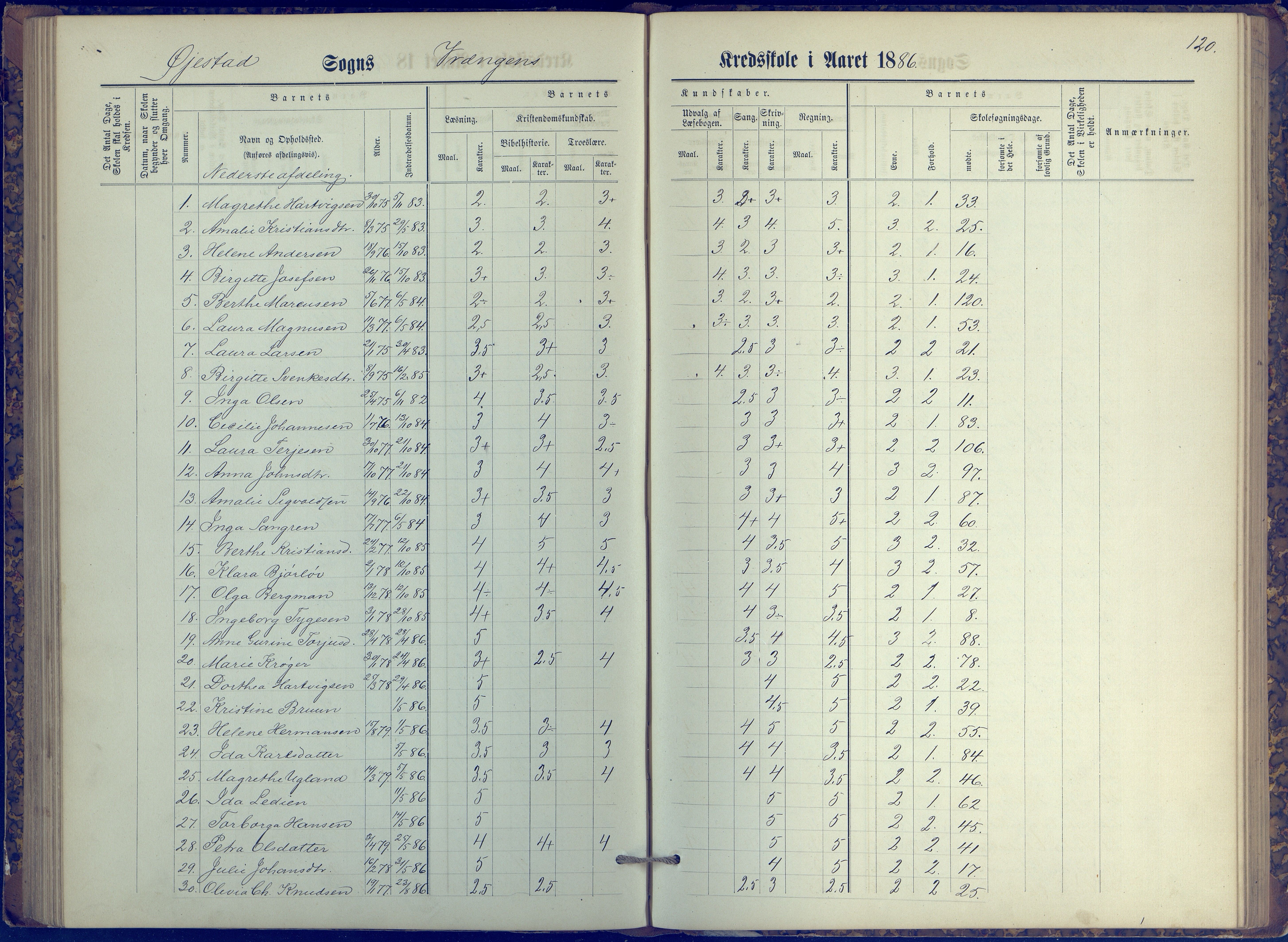 Øyestad kommune frem til 1979, AAKS/KA0920-PK/06/06K/L0006: Protokoll, 1881-1894, p. 120