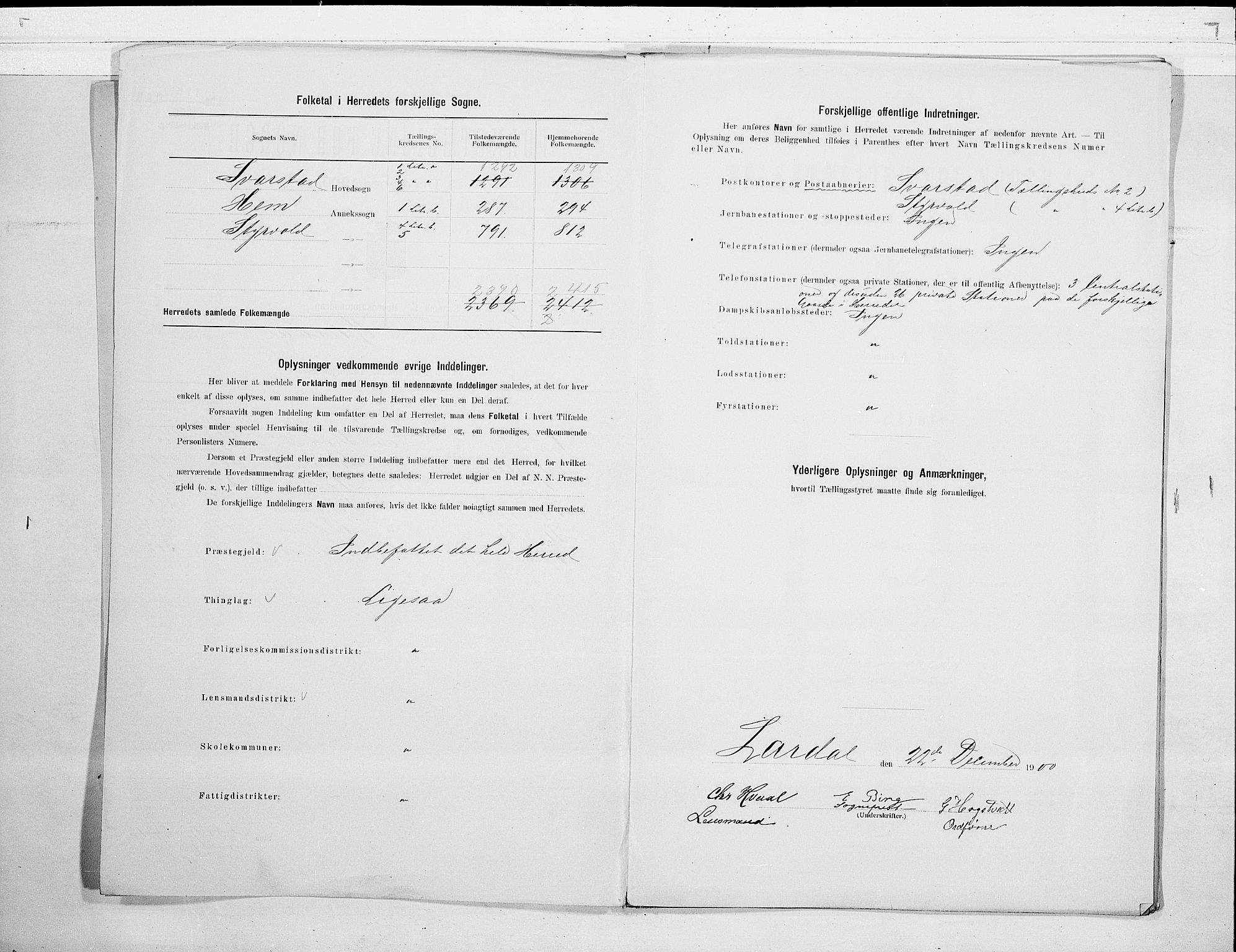 RA, 1900 census for Lardal, 1900, p. 3