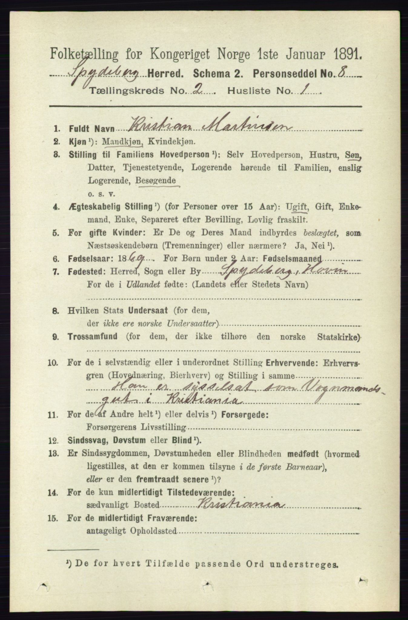 RA, 1891 census for 0123 Spydeberg, 1891, p. 703