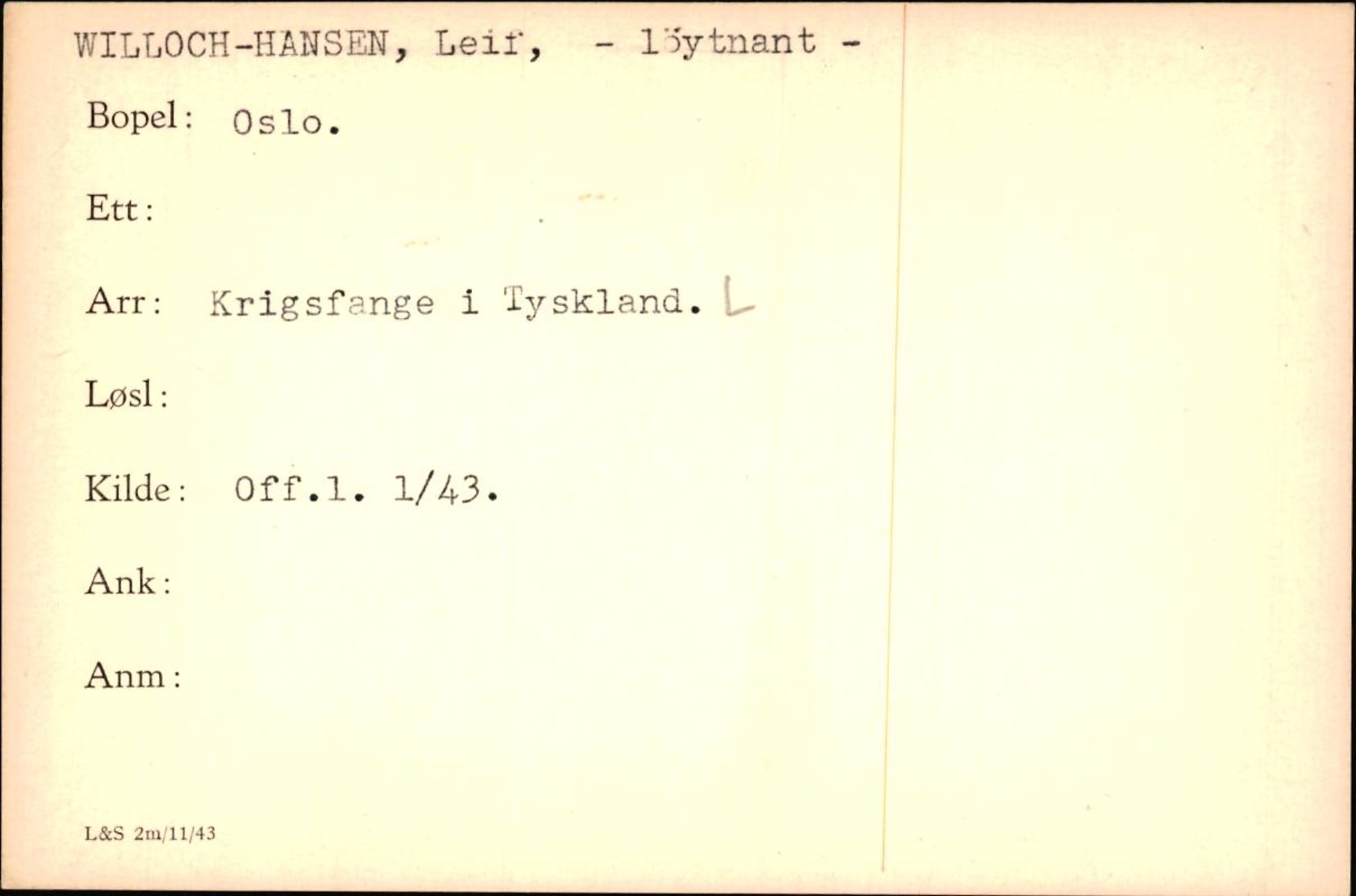 Forsvaret, Forsvarets krigshistoriske avdeling, RA/RAFA-2017/Y/Yf/L0200: II-C-11-2102  -  Norske krigsfanger i Tyskland, 1940-1945, p. 1143