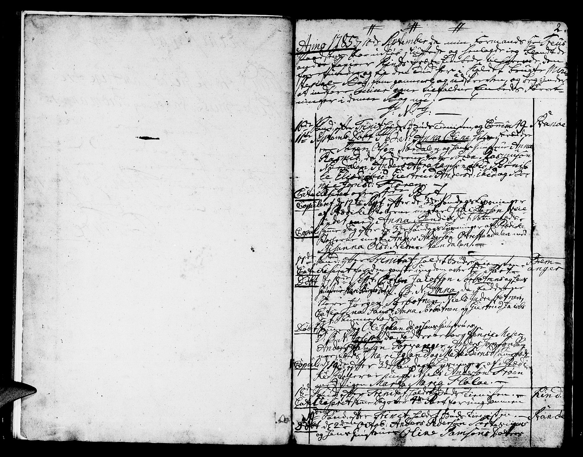 Kinn sokneprestembete, SAB/A-80801/H/Haa/Haaa/L0003: Parish register (official) no. A 3, 1785-1821, p. 2