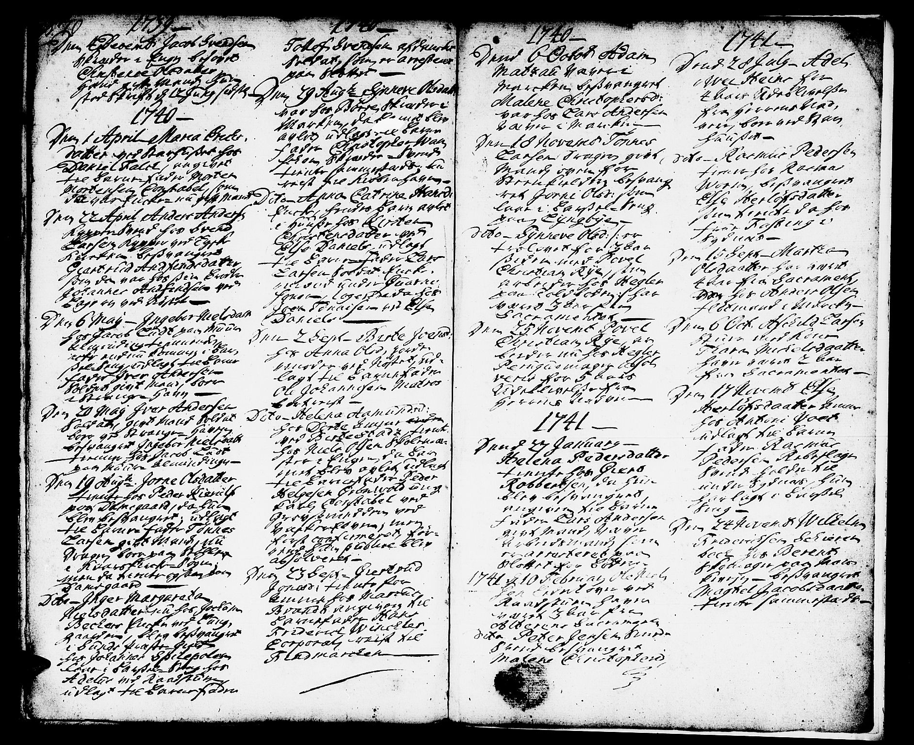 Domkirken sokneprestembete, SAB/A-74801/H/Haa/L0002: Parish register (official) no. A 2, 1733-1750, p. 370-371