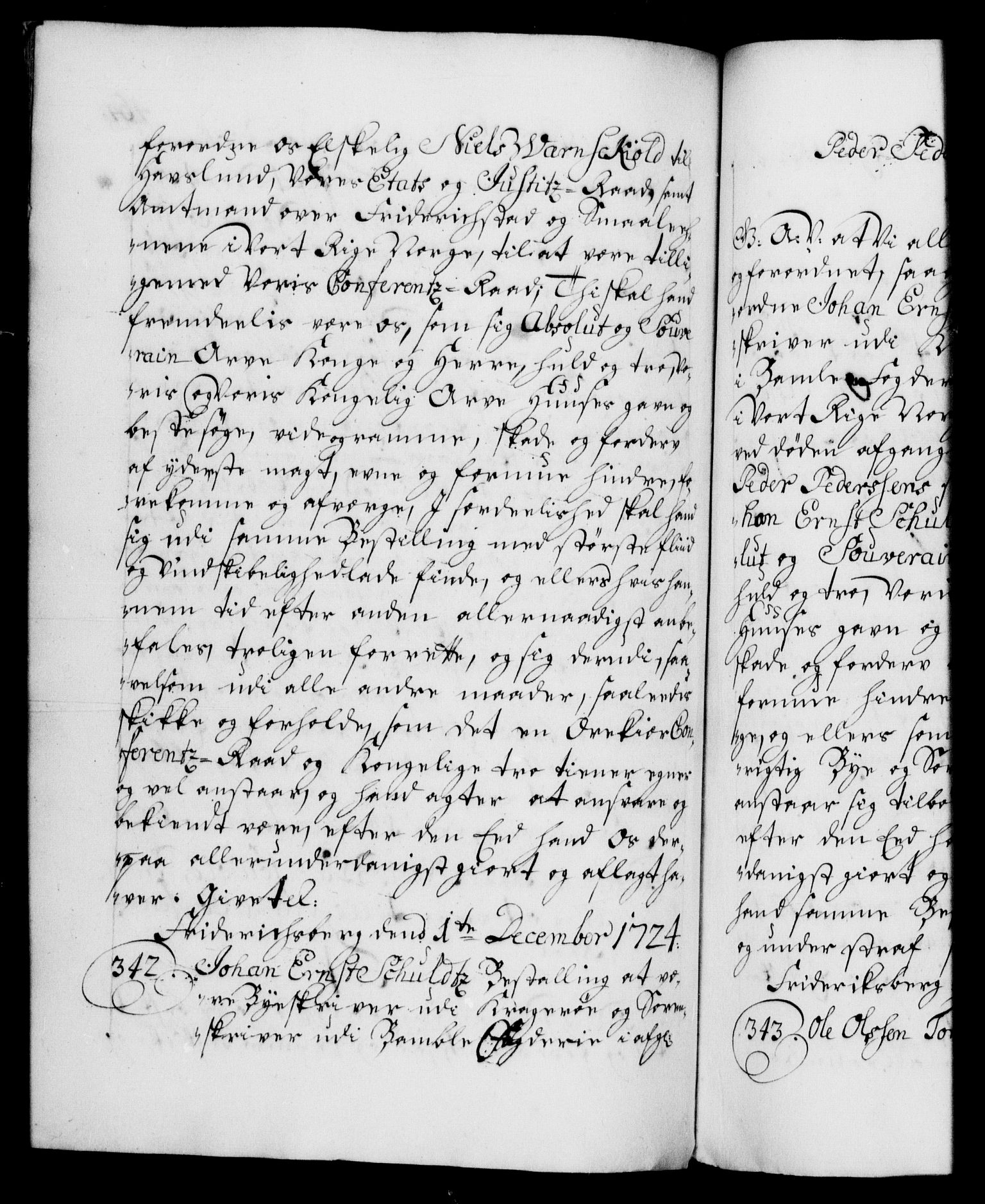 Danske Kanselli 1572-1799, AV/RA-EA-3023/F/Fc/Fca/Fcaa/L0024: Norske registre, 1723-1725, p. 464b