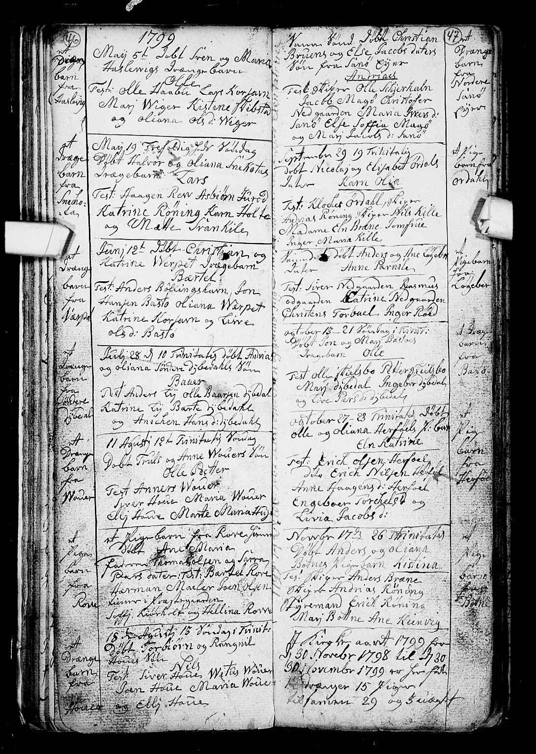 Hvaler prestekontor Kirkebøker, SAO/A-2001/F/Fa/L0002: Parish register (official) no. I 2, 1749-1816, p. 46-47