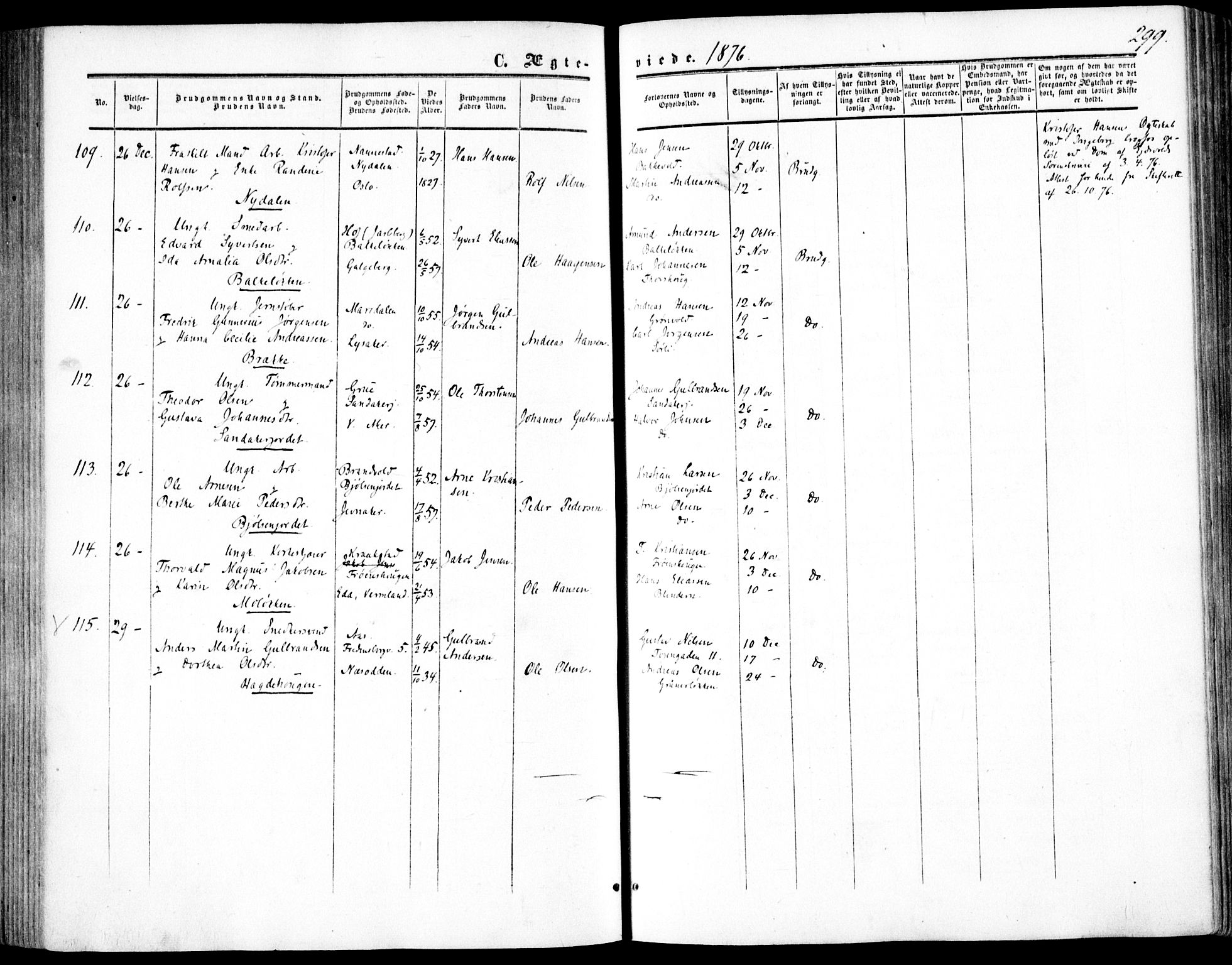 Vestre Aker prestekontor Kirkebøker, AV/SAO-A-10025/F/Fa/L0002: Parish register (official) no. 2, 1855-1877, p. 299