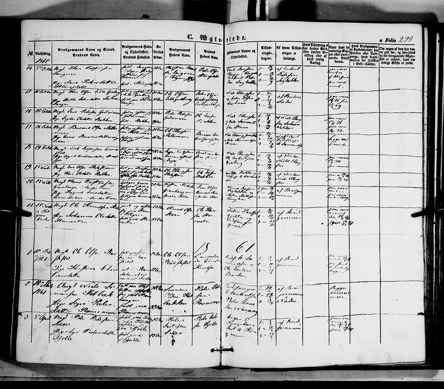 Tynset prestekontor, AV/SAH-PREST-058/H/Ha/Haa/L0020: Parish register (official) no. 20, 1848-1862, p. 298