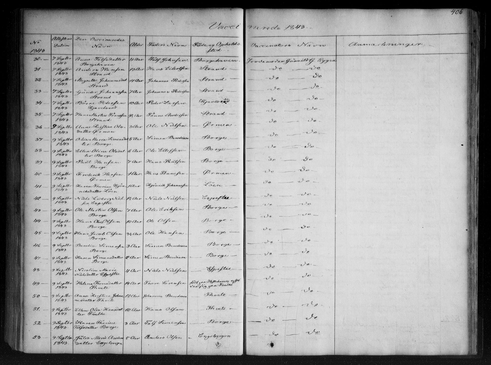 Onsøy prestekontor Kirkebøker, SAO/A-10914/F/Fa/L0003: Parish register (official) no. I 3, 1841-1860, p. 406