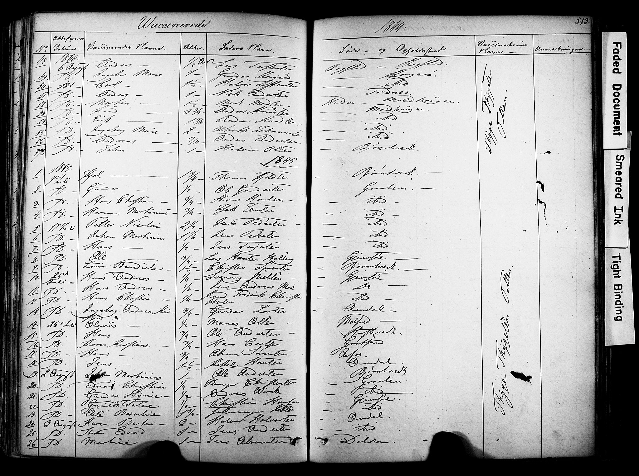 Solum kirkebøker, SAKO/A-306/F/Fa/L0006: Parish register (official) no. I 6, 1844-1855, p. 513