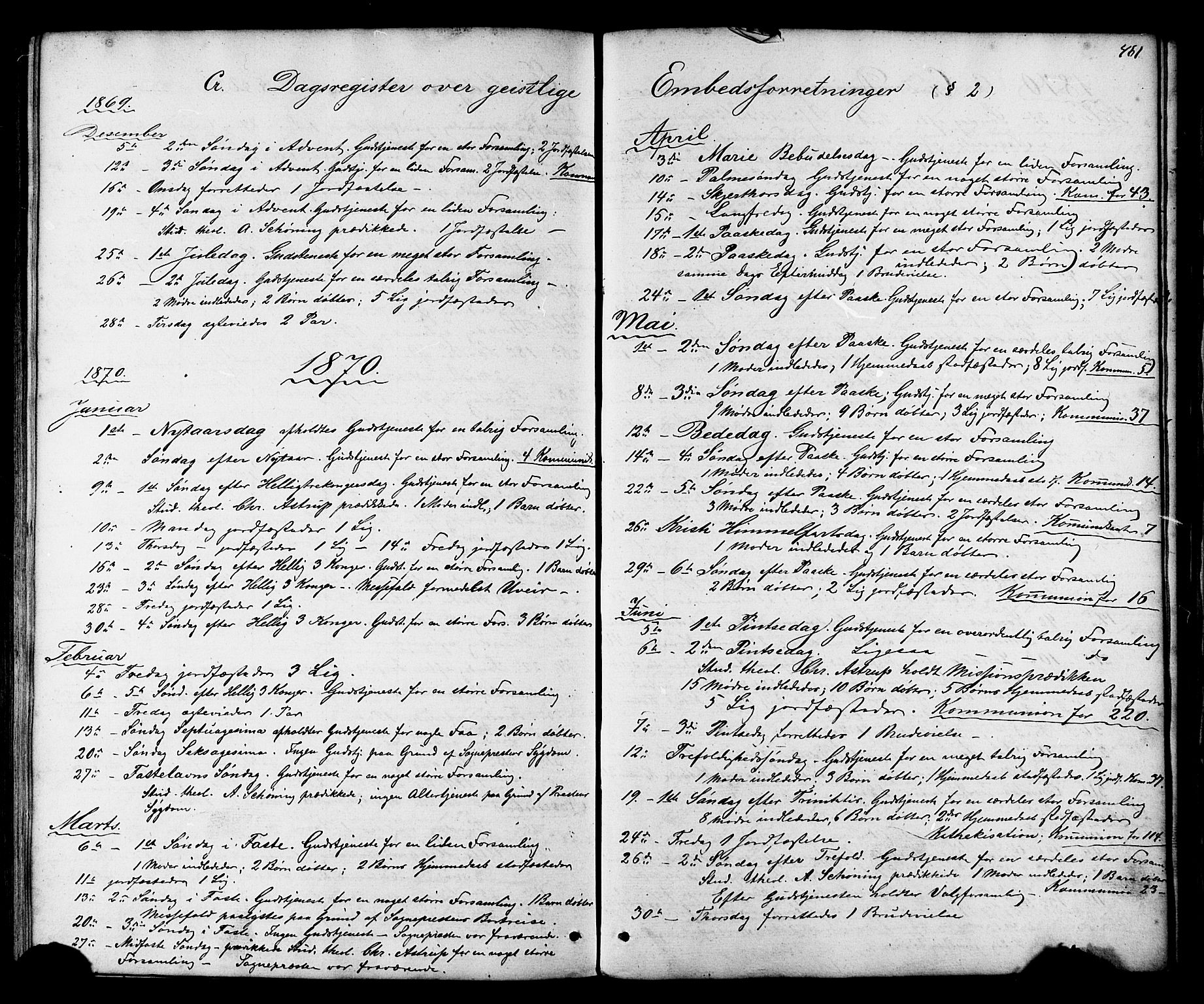 Ministerialprotokoller, klokkerbøker og fødselsregistre - Nordland, SAT/A-1459/801/L0029: Parish register (copy) no. 801C04, 1868-1878, p. 461