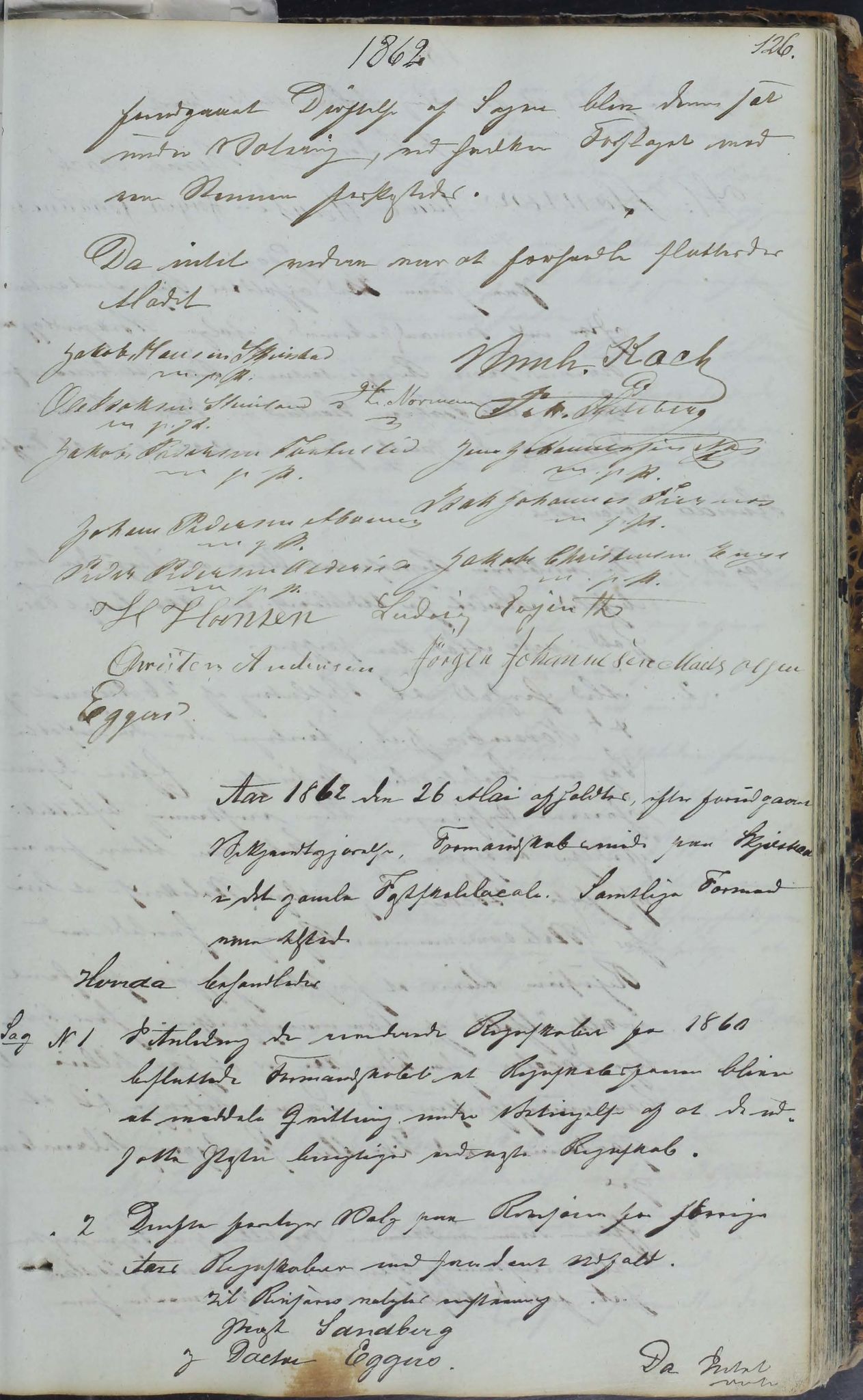 Skjerstad kommune. Formannskap, AIN/K-18421.150/100/L0001: Møtebok for Skjerstad formannskap, 1838-1876, p. 126