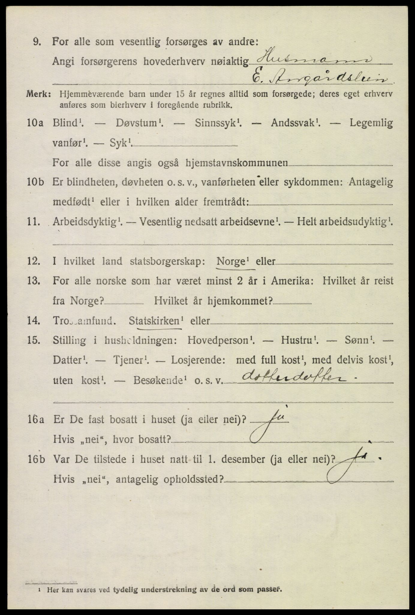 SAH, 1920 census for Dovre, 1920, p. 5175