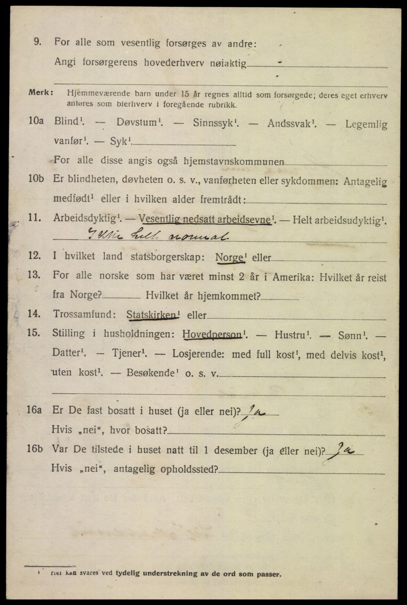 SAK, 1920 census for Grindheim, 1920, p. 1404