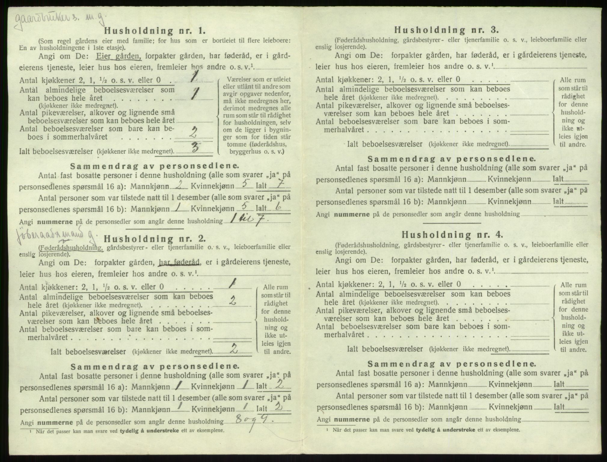 SAB, 1920 census for Kyrkjebø, 1920, p. 116