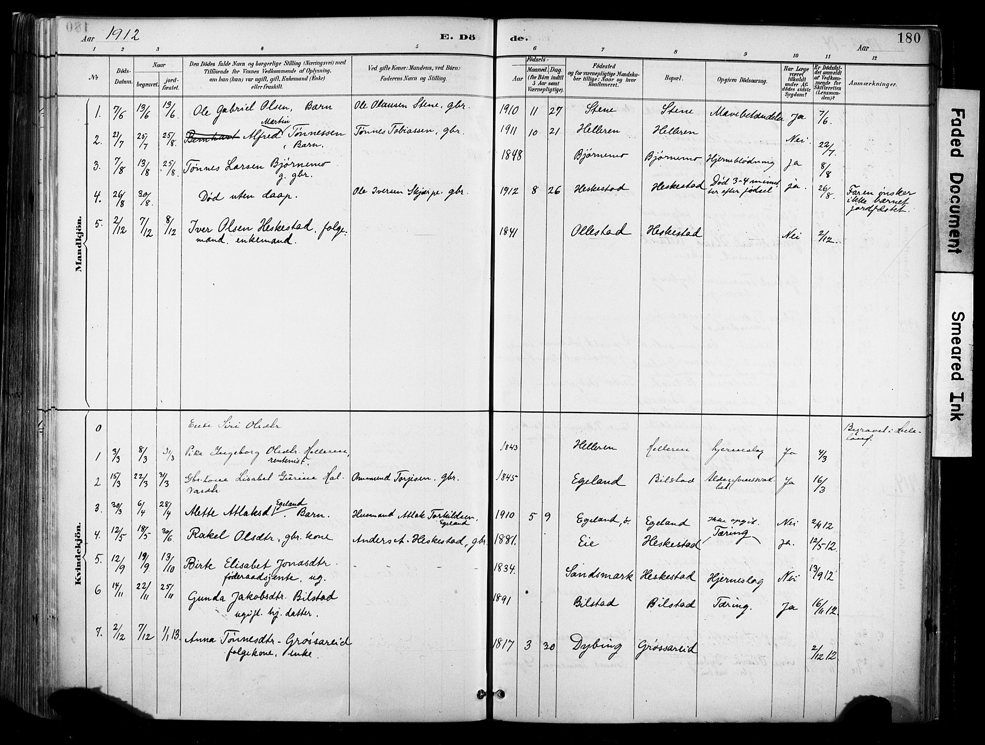 Lund sokneprestkontor, AV/SAST-A-101809/S06/L0012: Parish register (official) no. A 11, 1887-1921, p. 180