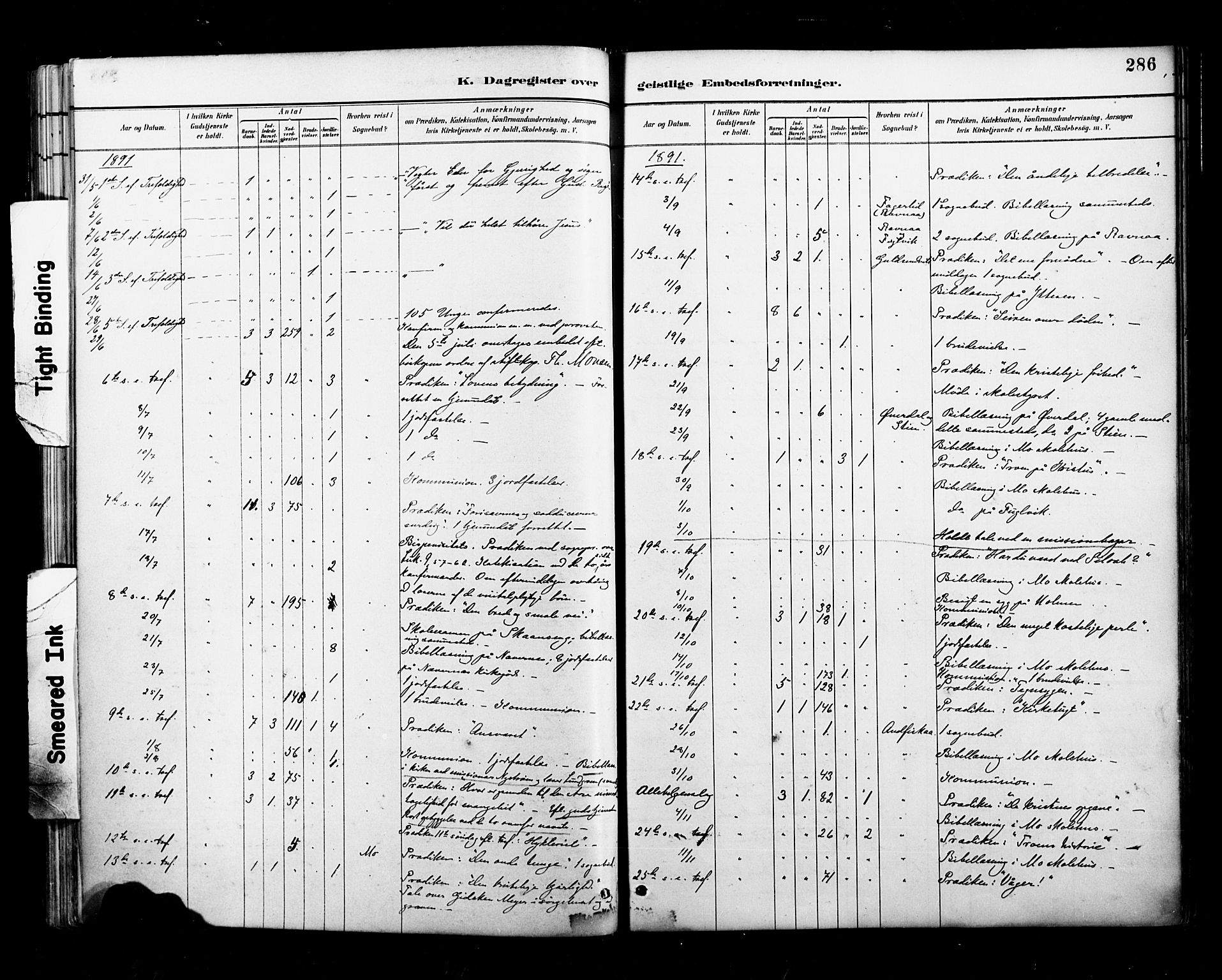 Ministerialprotokoller, klokkerbøker og fødselsregistre - Nordland, AV/SAT-A-1459/827/L0401: Parish register (official) no. 827A13, 1887-1905, p. 286