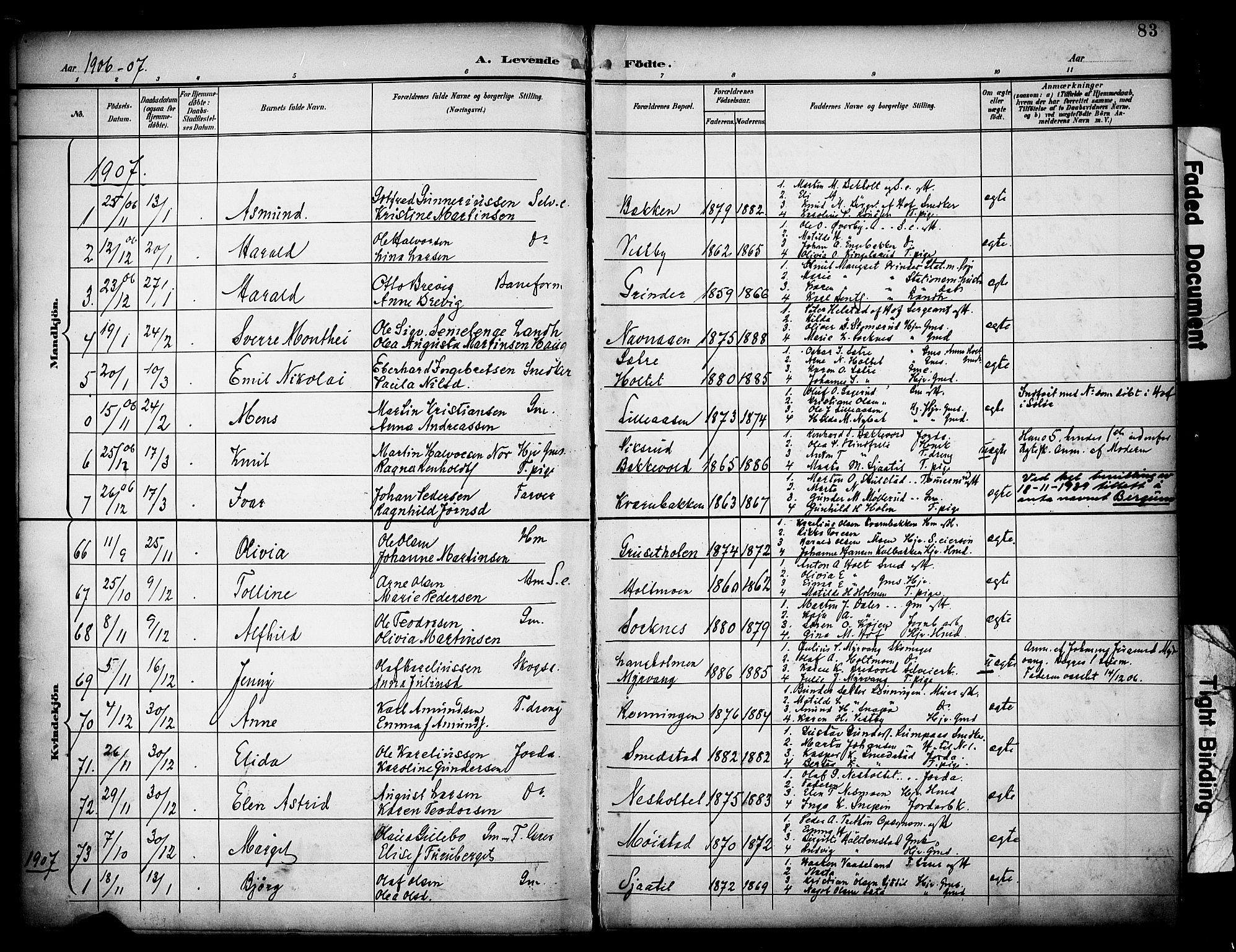 Grue prestekontor, AV/SAH-PREST-036/H/Ha/Haa/L0013: Parish register (official) no. 13, 1898-1910, p. 83