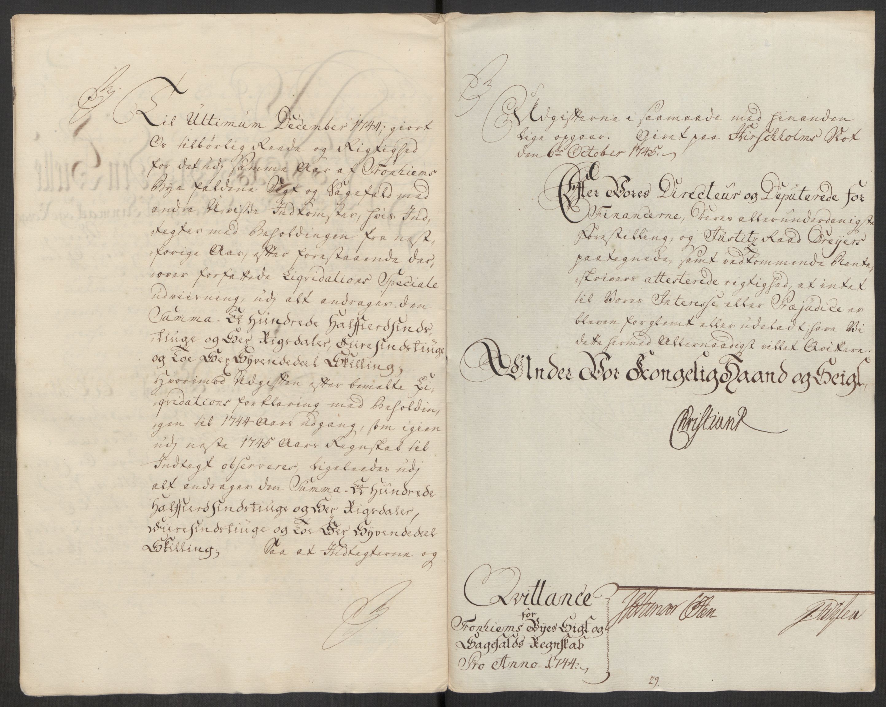 Rentekammeret inntil 1814, Reviderte regnskaper, Byregnskaper, AV/RA-EA-4066/R/Rs/L0541: [S22] Sikt og sakefall, 1743-1746, p. 164