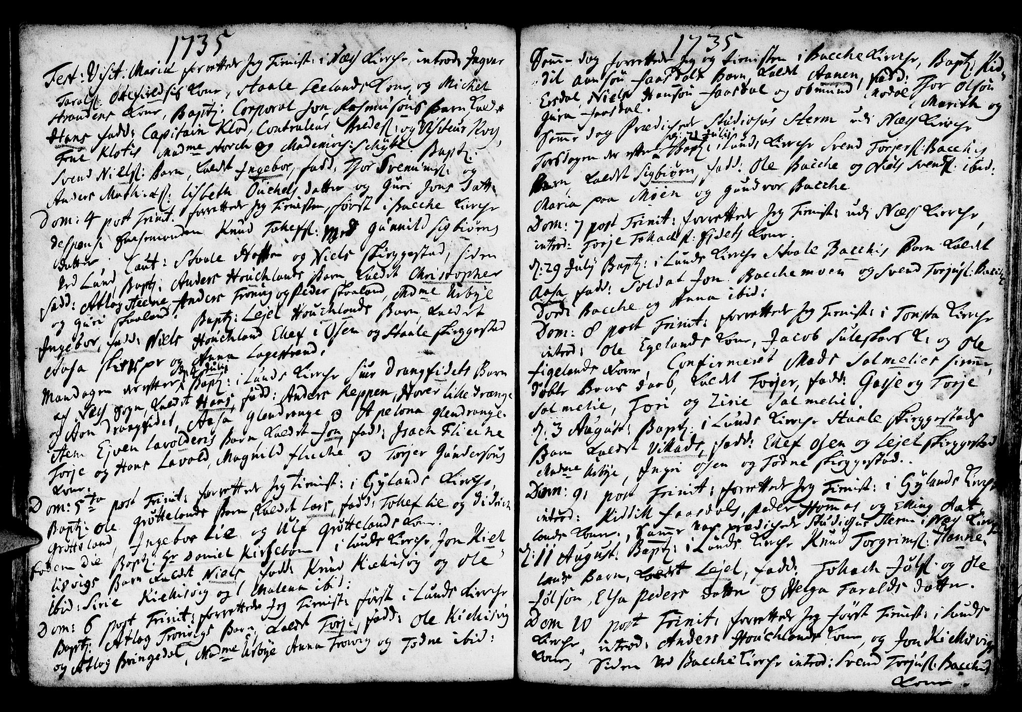 Lund sokneprestkontor, AV/SAST-A-101809/S06/L0001: Parish register (official) no. A 1, 1724-1737