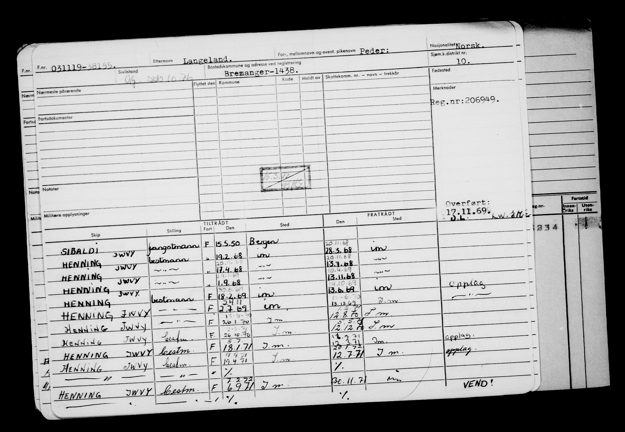 Direktoratet for sjømenn, AV/RA-S-3545/G/Gb/L0173: Hovedkort, 1919, p. 312