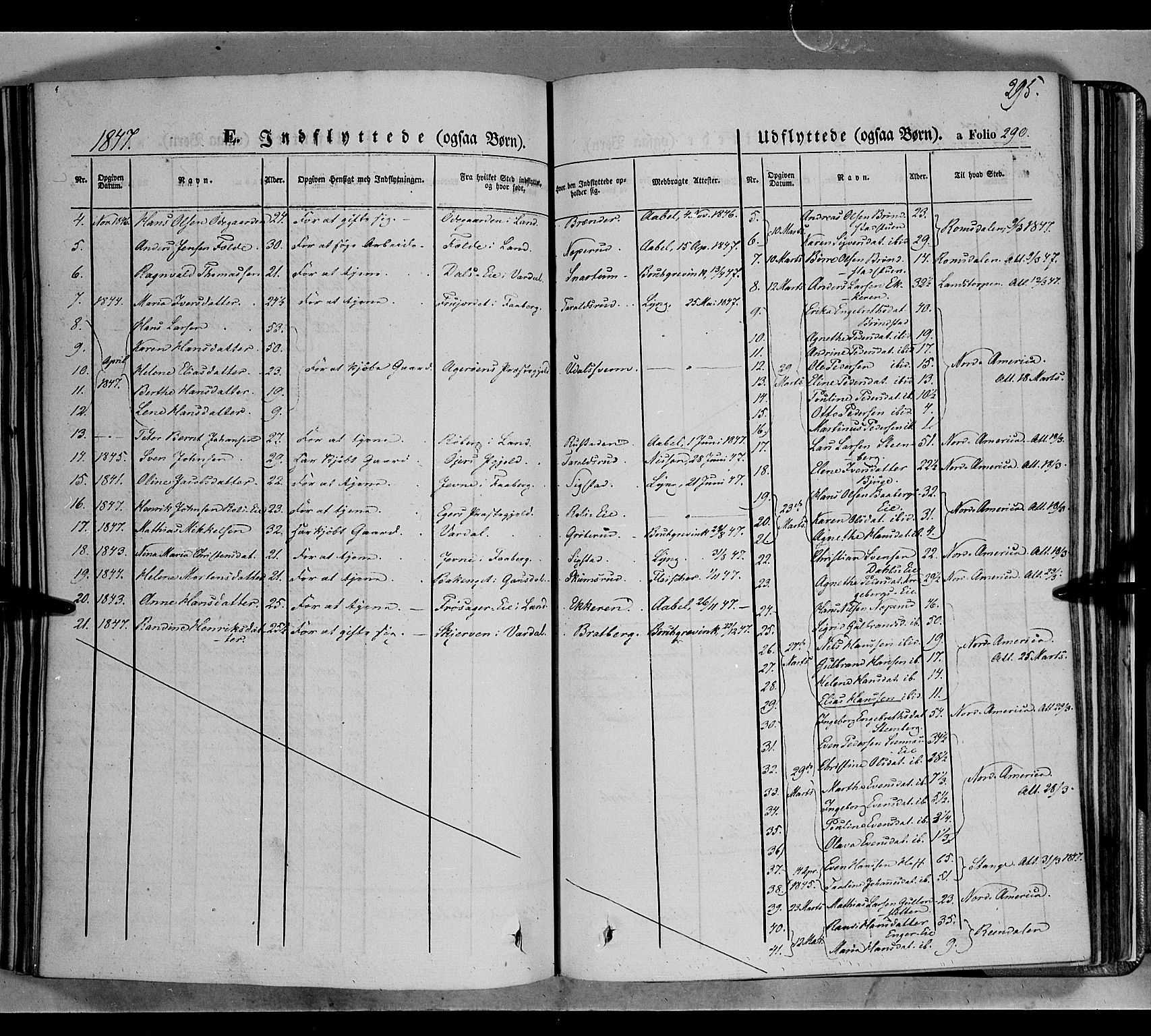 Biri prestekontor, SAH/PREST-096/H/Ha/Haa/L0005: Parish register (official) no. 5, 1843-1854, p. 295