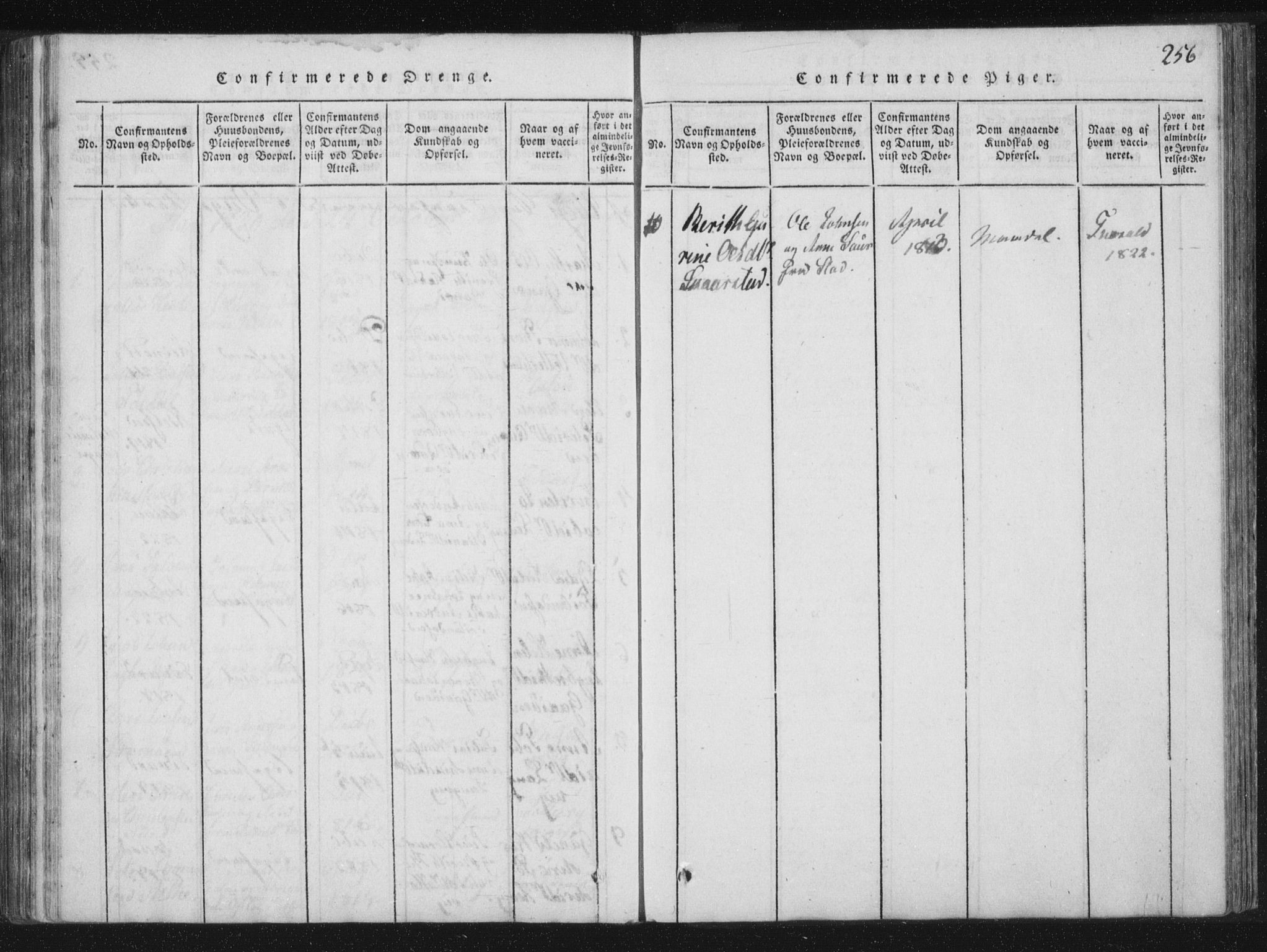 Ministerialprotokoller, klokkerbøker og fødselsregistre - Nord-Trøndelag, AV/SAT-A-1458/773/L0609: Parish register (official) no. 773A03 /2, 1815-1830, p. 256