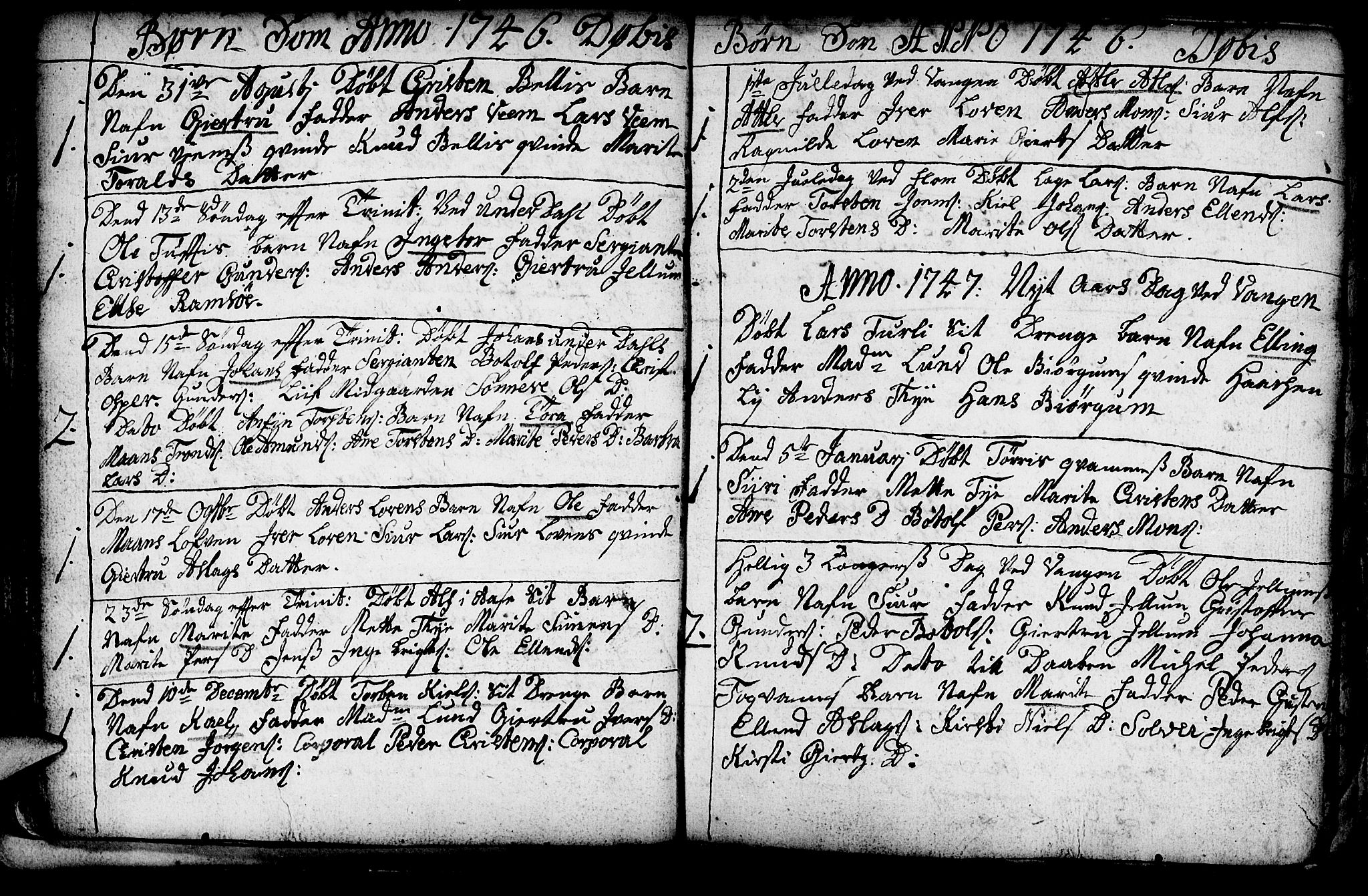 Aurland sokneprestembete, SAB/A-99937/H/Ha/Haa/L0003: Parish register (official) no. A 3, 1735-1761, p. 47