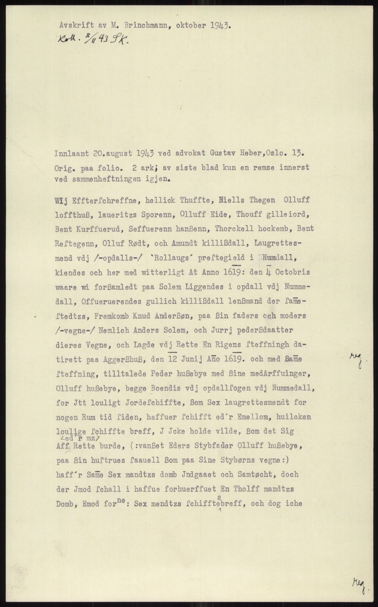 Samlinger til kildeutgivelse, Diplomavskriftsamlingen, AV/RA-EA-4053/H/Ha, p. 1213