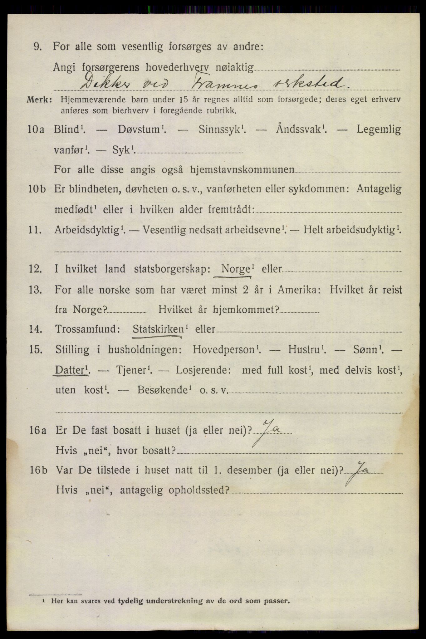 SAKO, 1920 census for Sandeherred, 1920, p. 15911