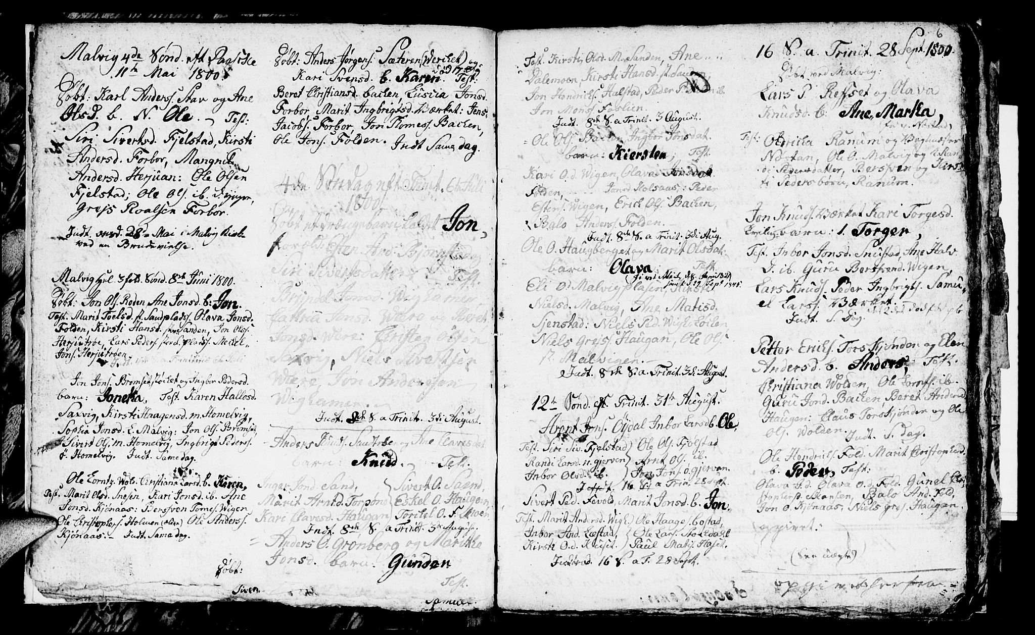 Ministerialprotokoller, klokkerbøker og fødselsregistre - Sør-Trøndelag, SAT/A-1456/616/L0419: Parish register (copy) no. 616C02, 1797-1816, p. 6