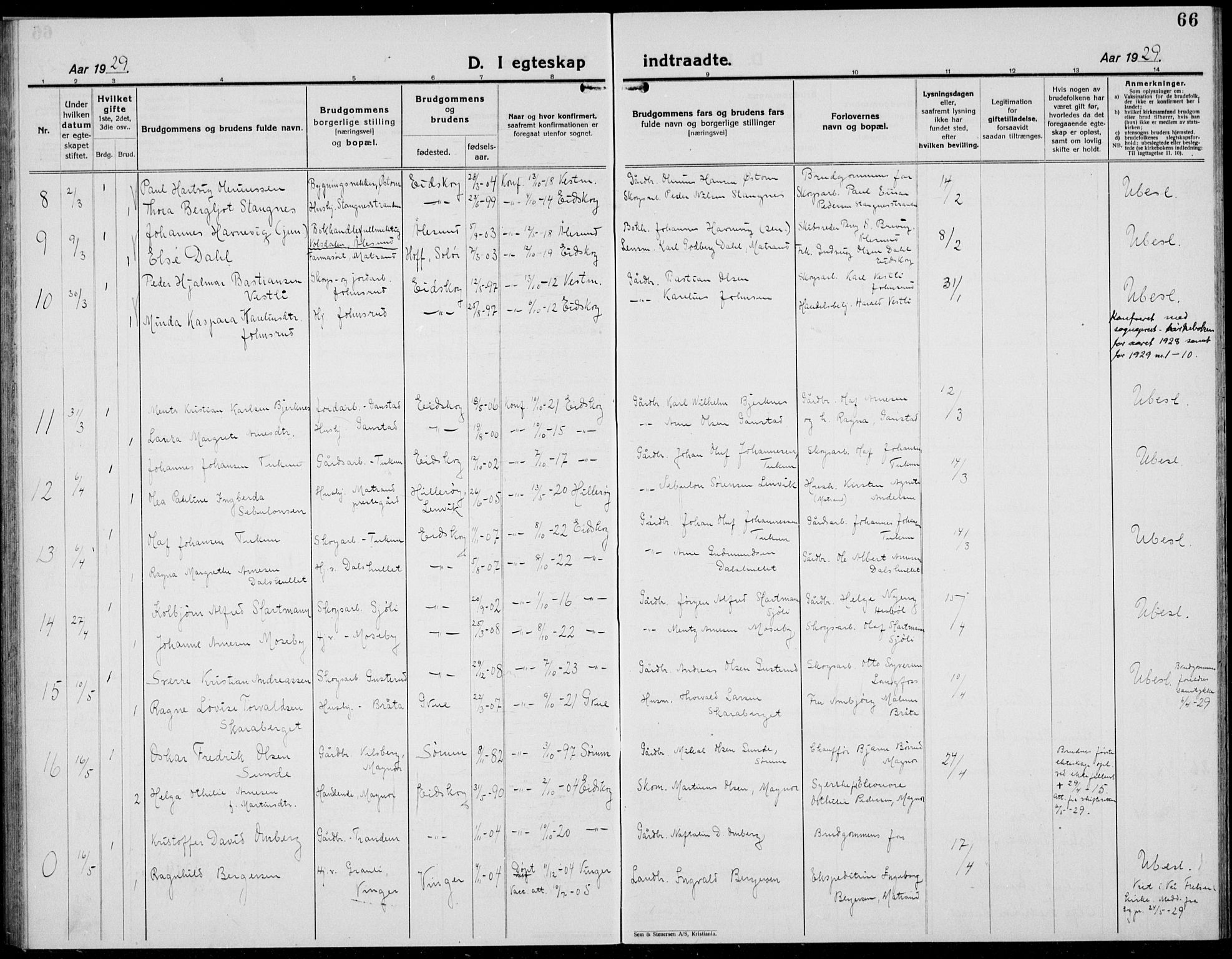 Eidskog prestekontor, AV/SAH-PREST-026/H/Ha/Hab/L0007: Parish register (copy) no. 7, 1925-1938, p. 66