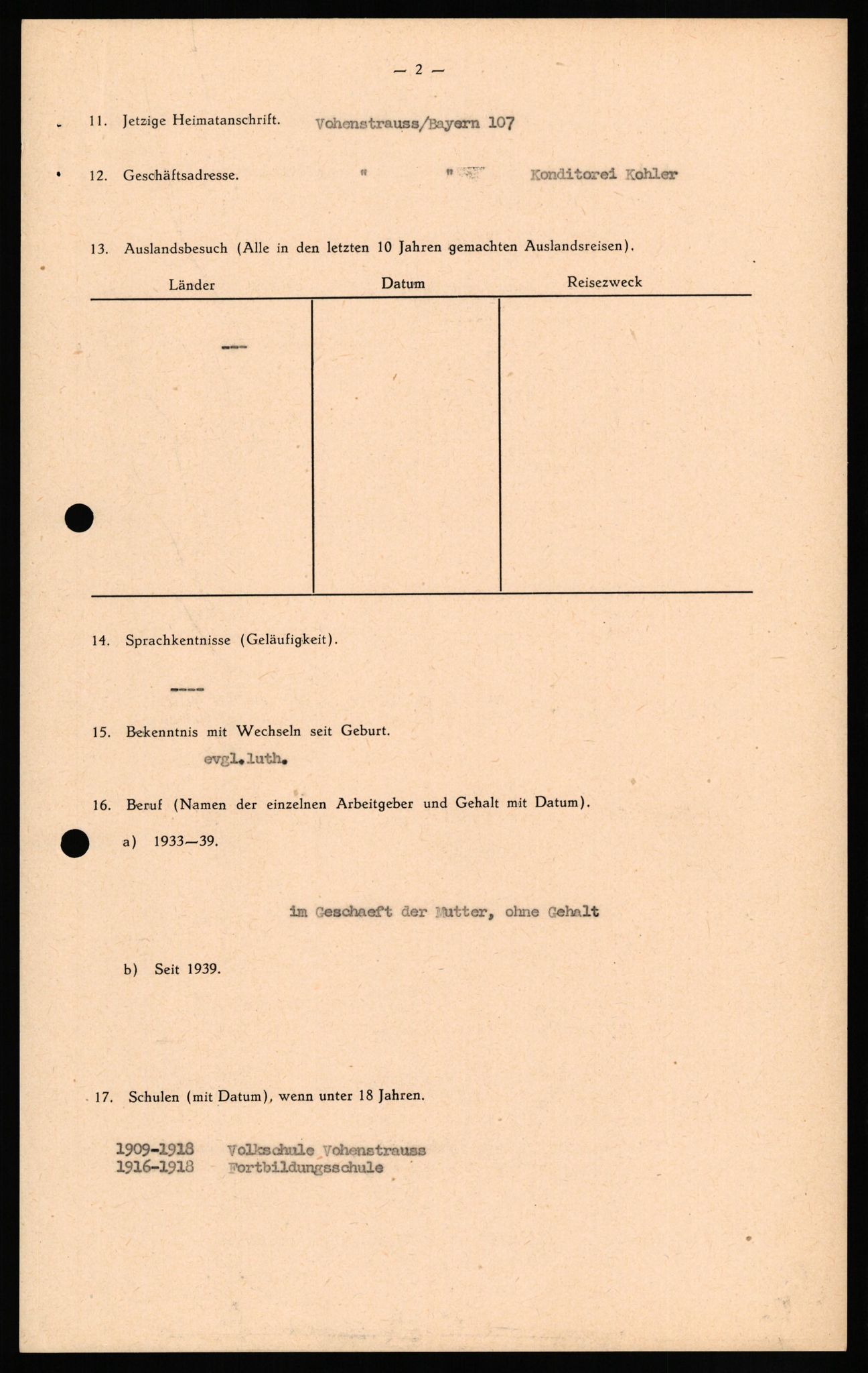 Forsvaret, Forsvarets overkommando II, AV/RA-RAFA-3915/D/Db/L0017: CI Questionaires. Tyske okkupasjonsstyrker i Norge. Tyskere., 1945-1946, p. 424