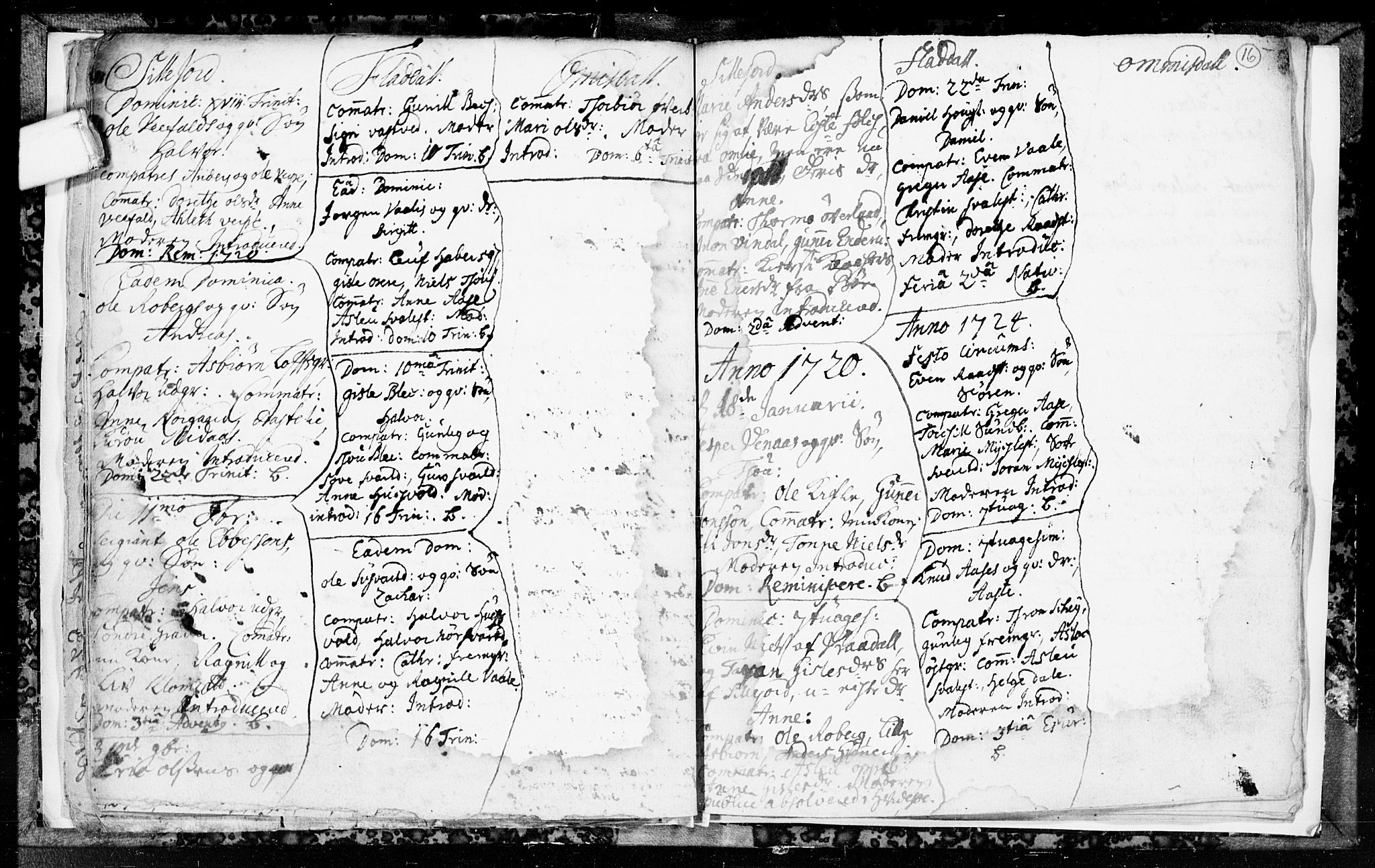 Seljord kirkebøker, SAKO/A-20/F/Fa/L0003: Parish register (official) no. I 3, 1714-1725, p. 16