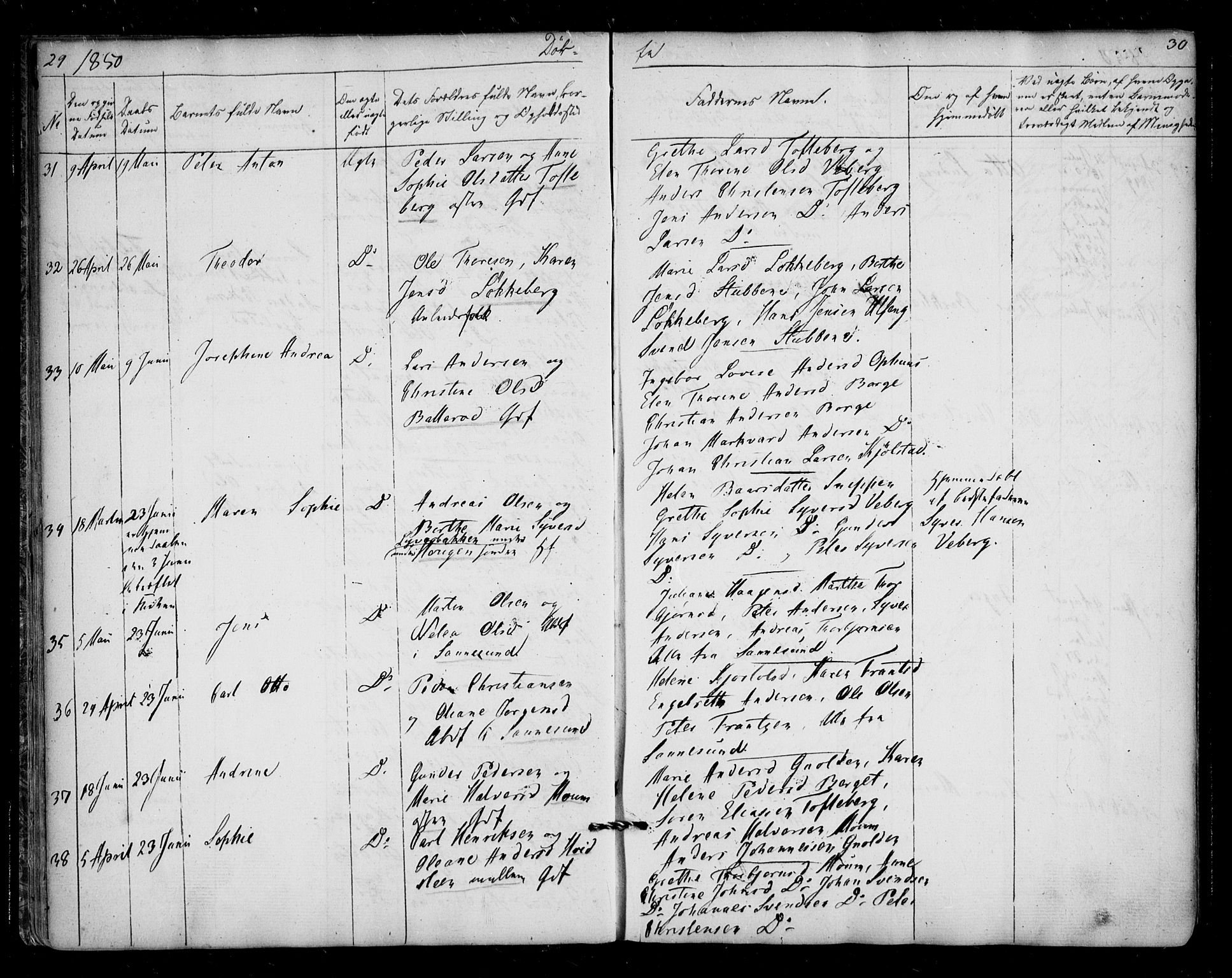 Borge prestekontor Kirkebøker, AV/SAO-A-10903/F/Fa/L0005: Parish register (official) no. I 5, 1848-1860, p. 29-30