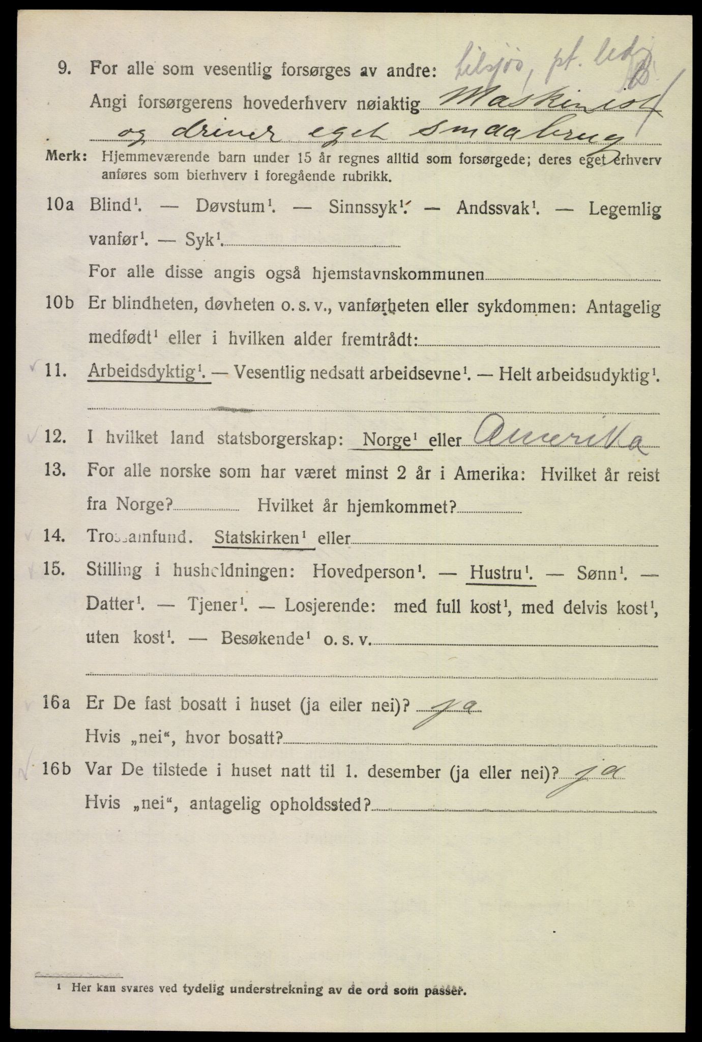 SAK, 1920 census for Vestre Moland, 1920, p. 3348